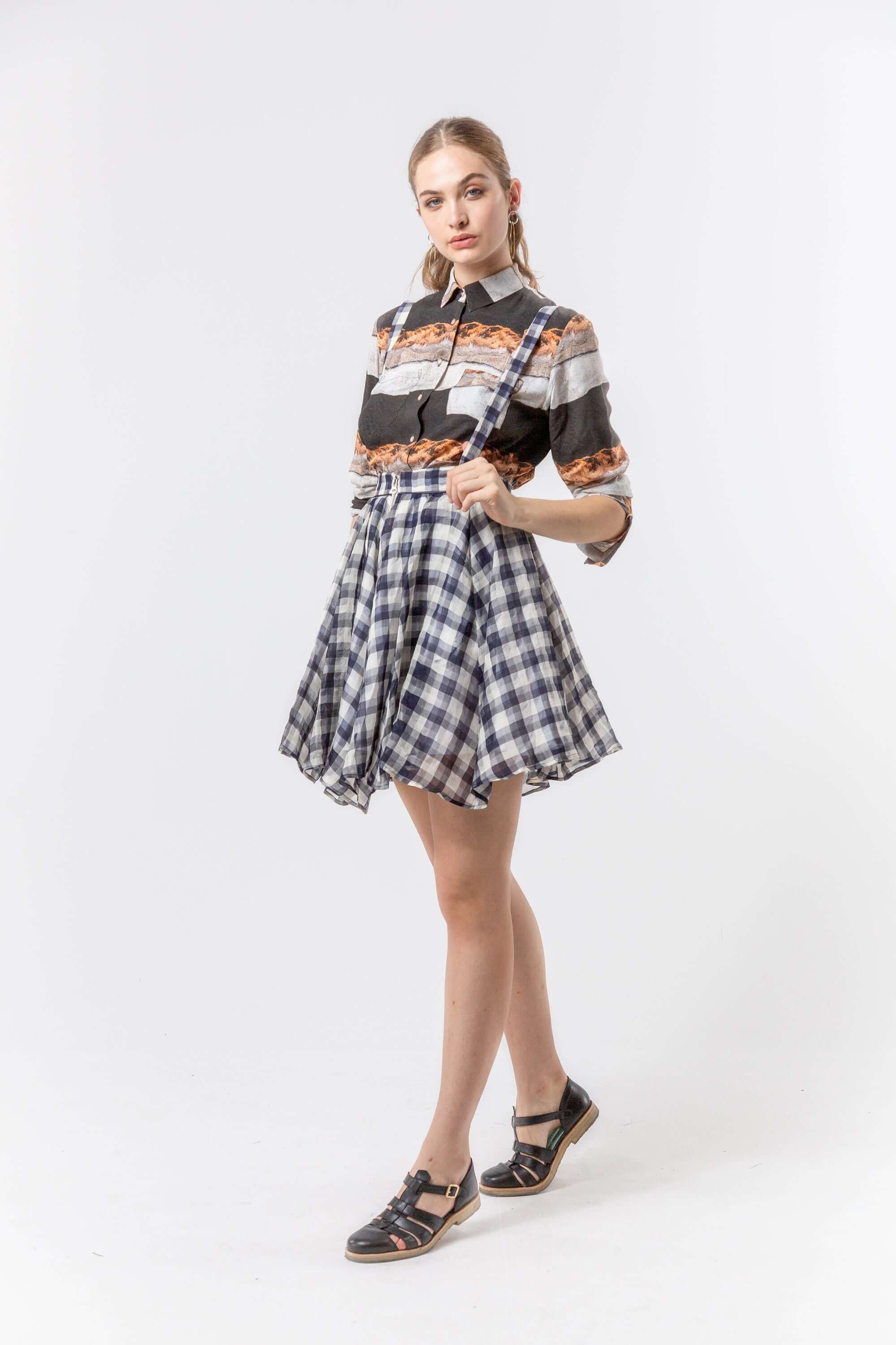 Jupe Decatur en organza vichy XXL