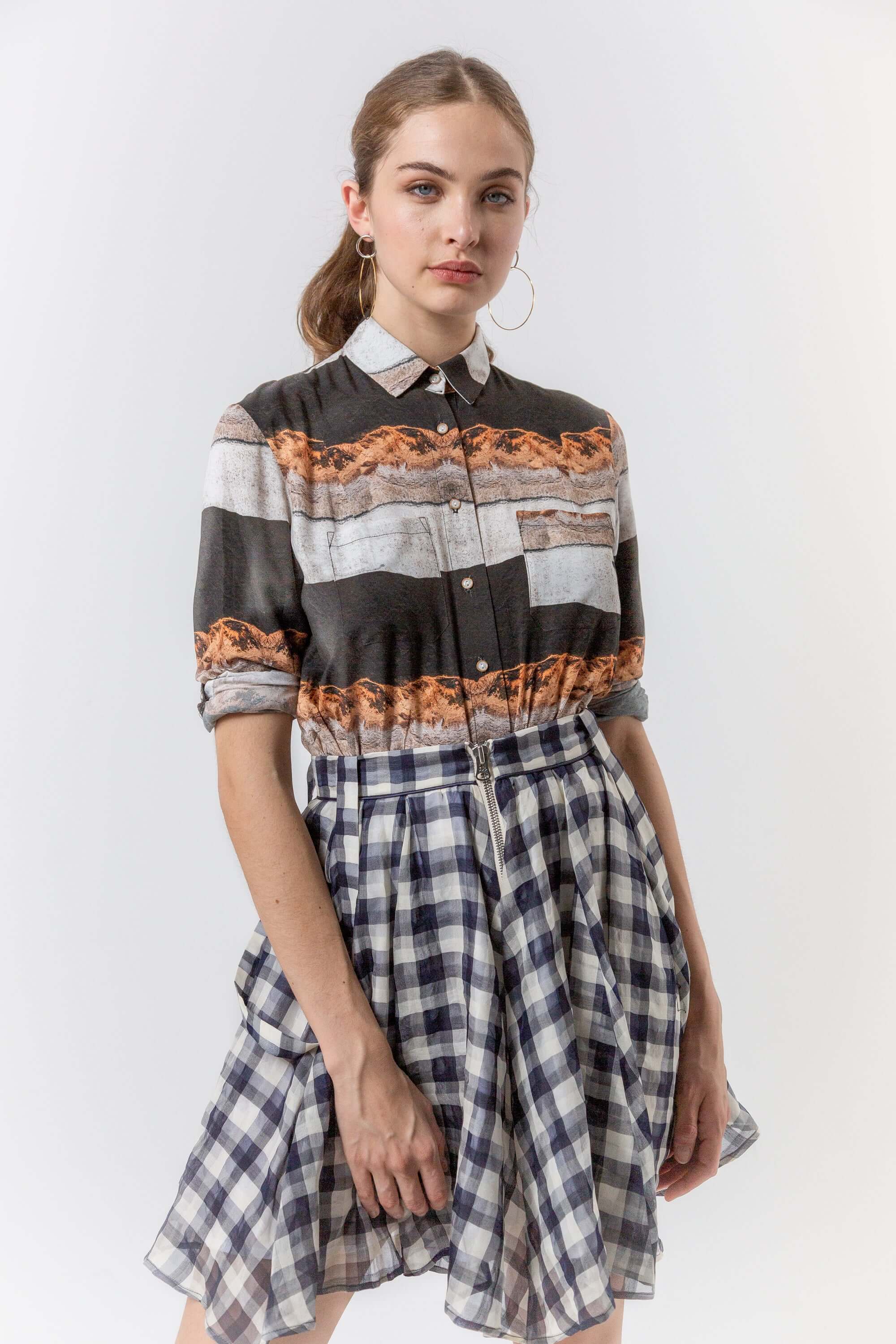 Chemise Dori en imprimé stone