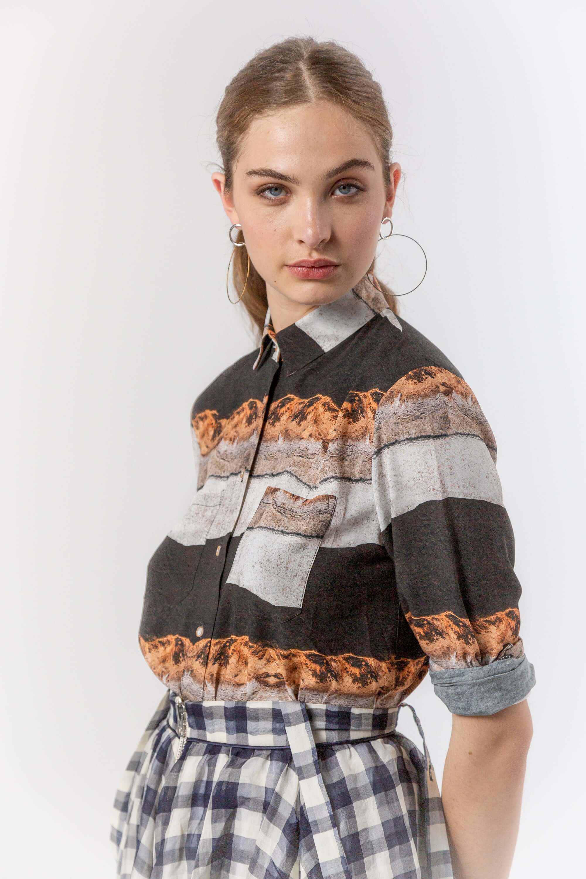 Chemise Dori en imprimé stone