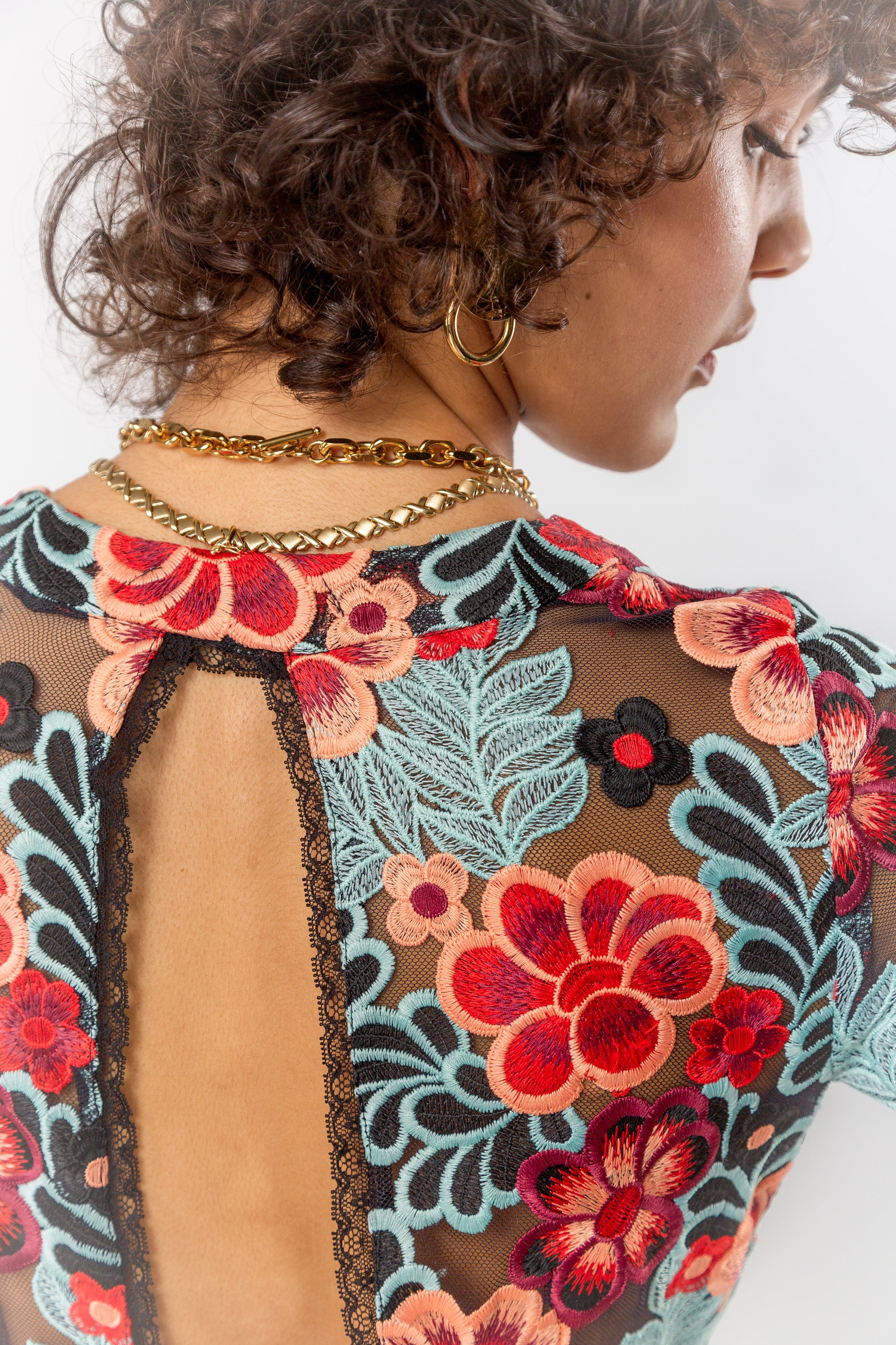 Robe Goliath en dentelle flamboyante