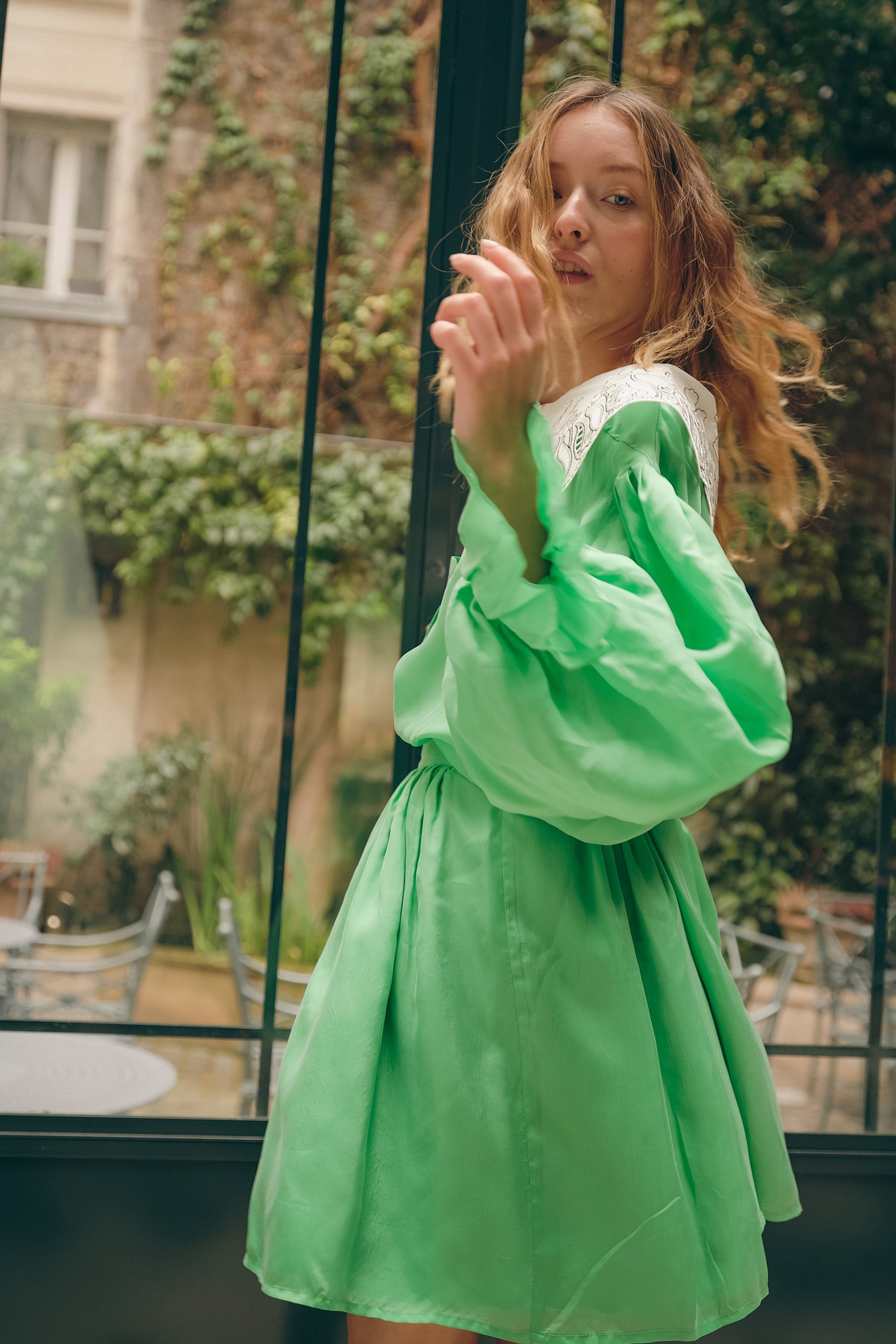 Tutu Orso en cupro vert chlororylle