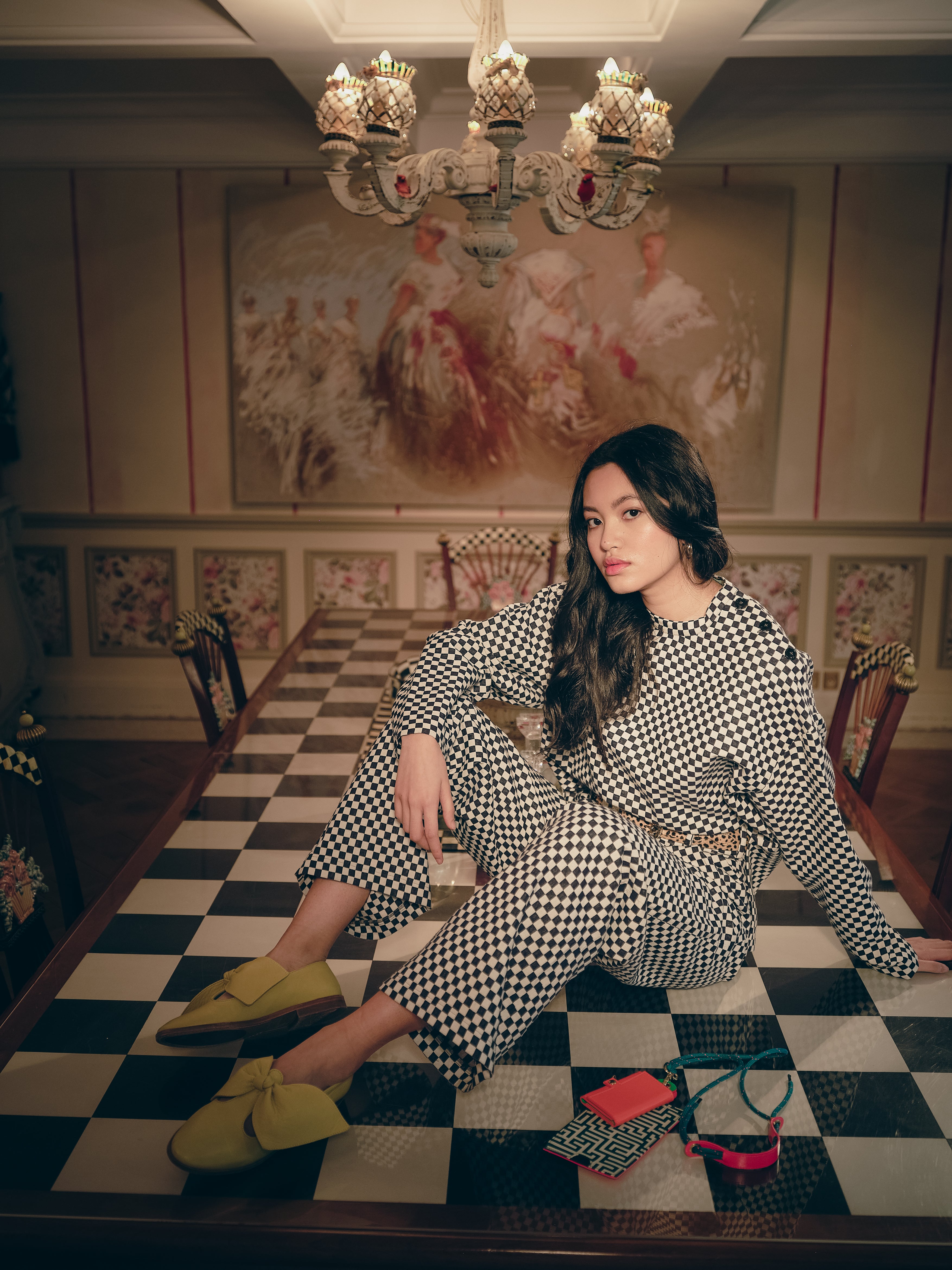 Pull Bobbi en jacquard damier