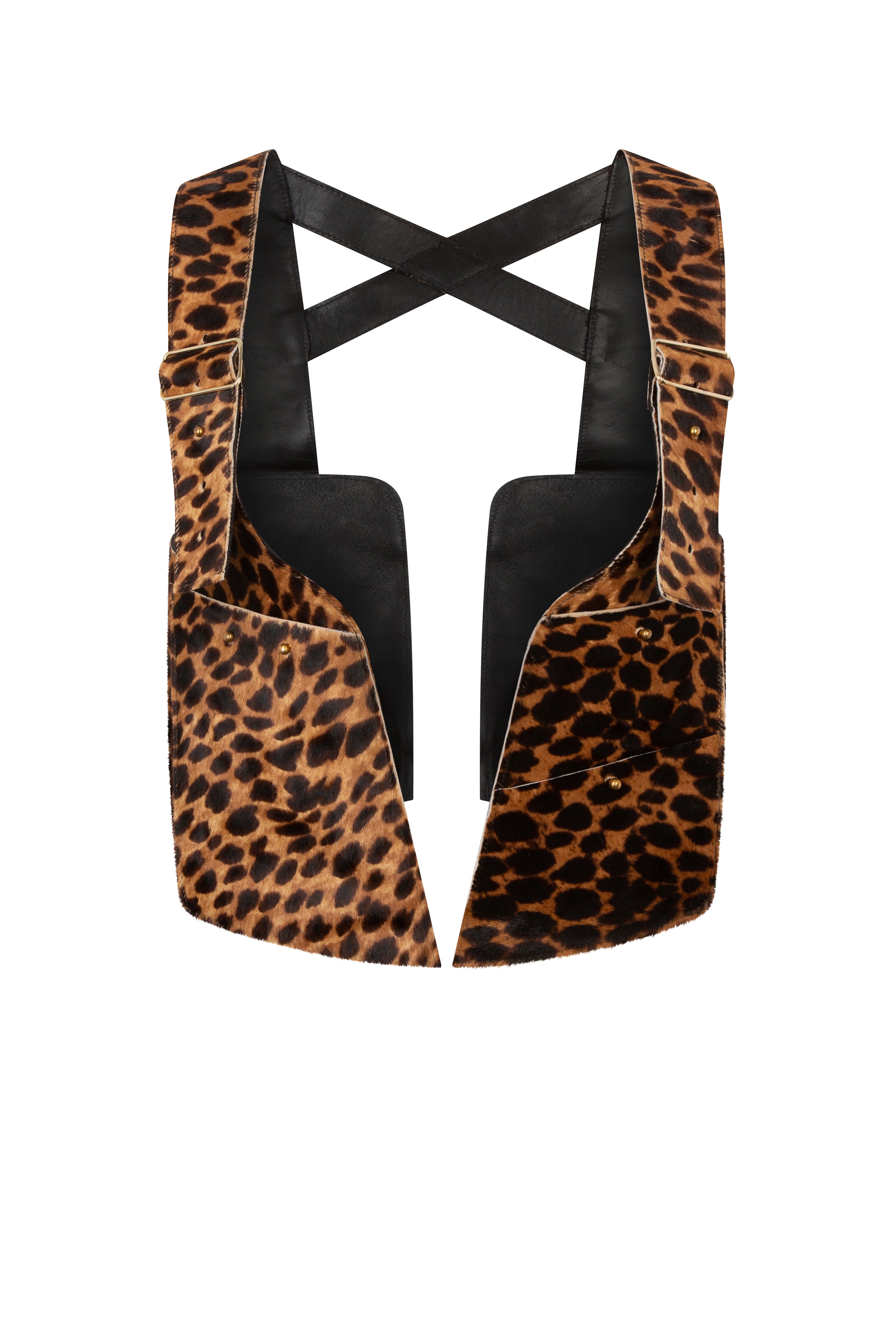 Riggs leather weapon in leopard printed leather