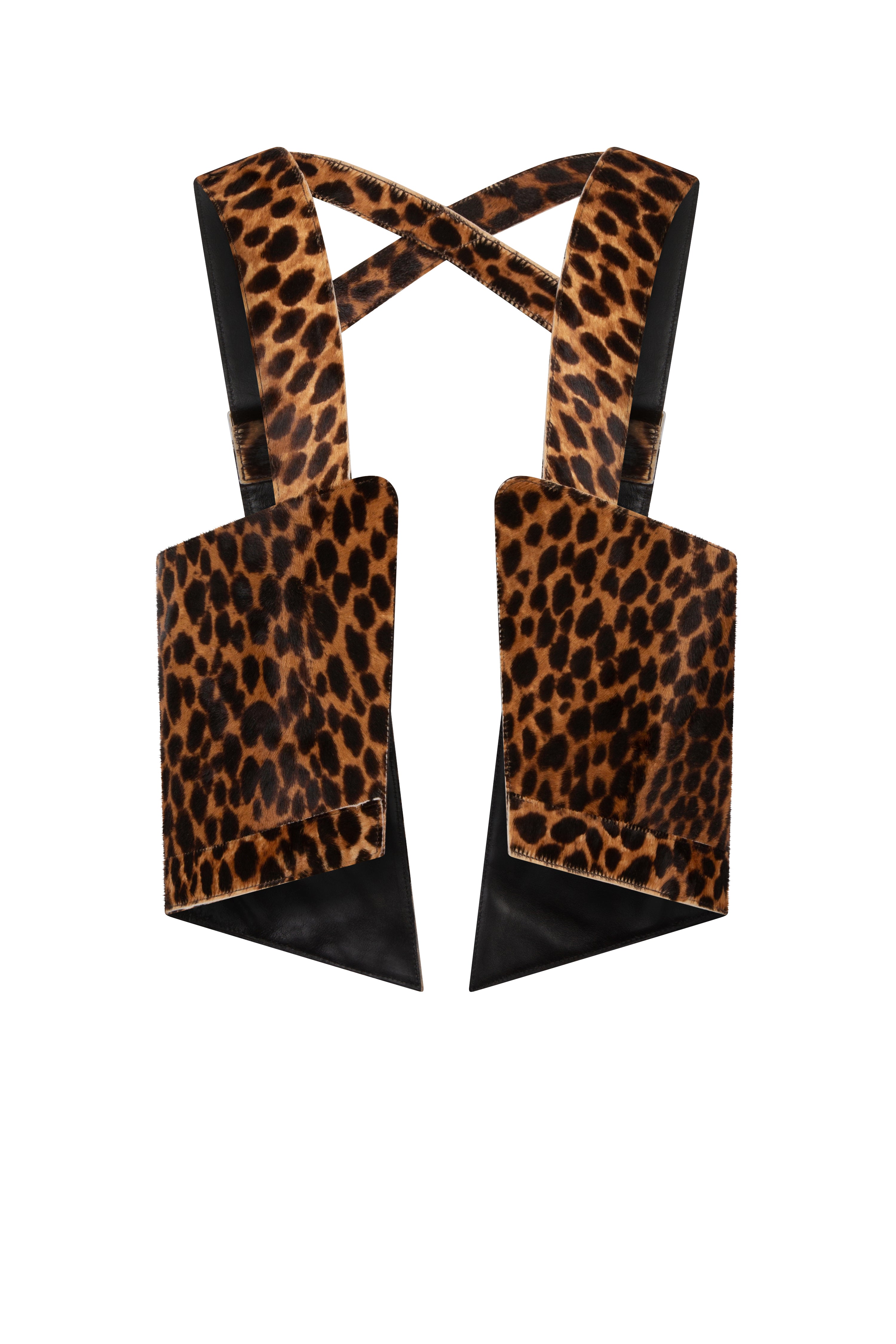 Riggs leather weapon in leopard printed leather