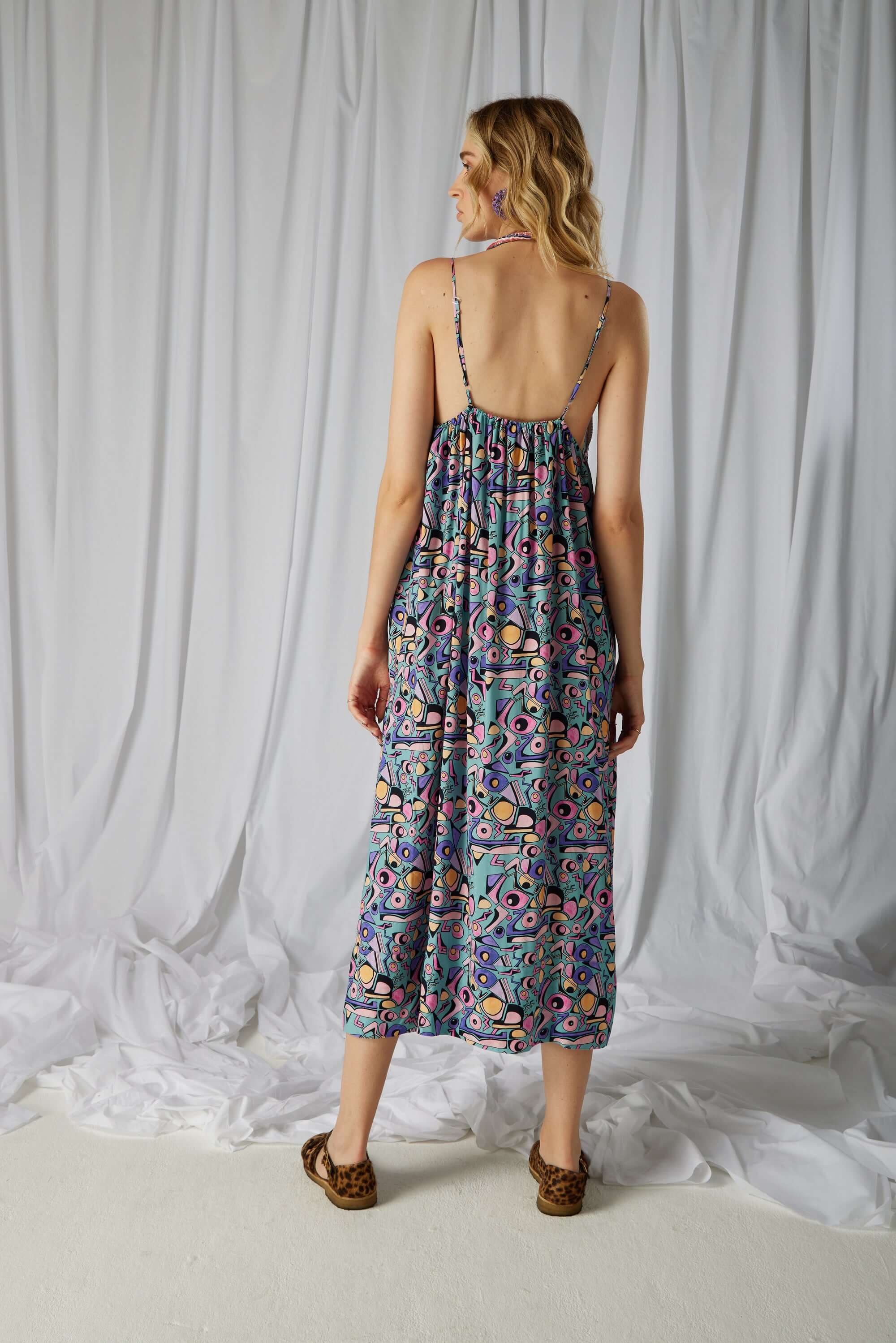 Rita dress in Miami Factory print