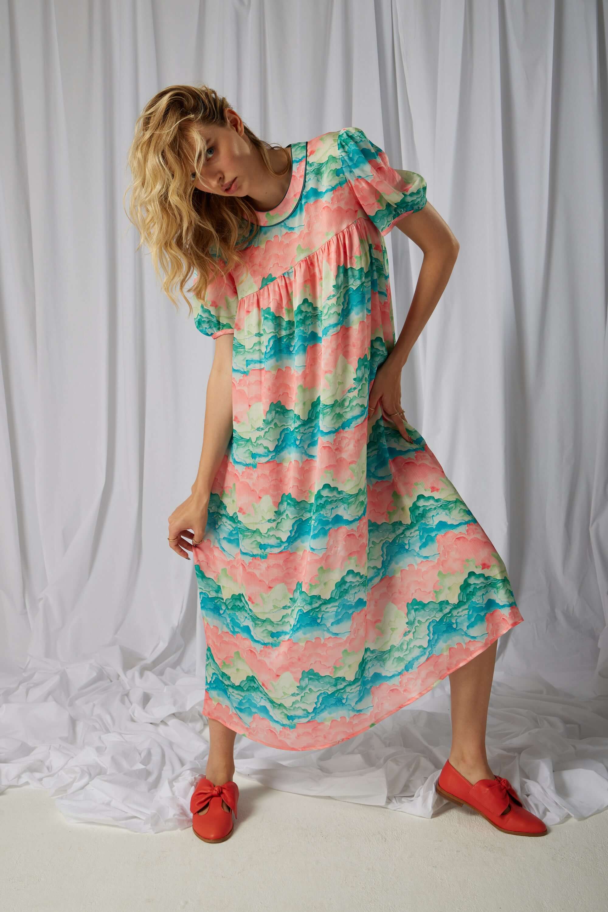 Gaya dress in Nuit Blanche print