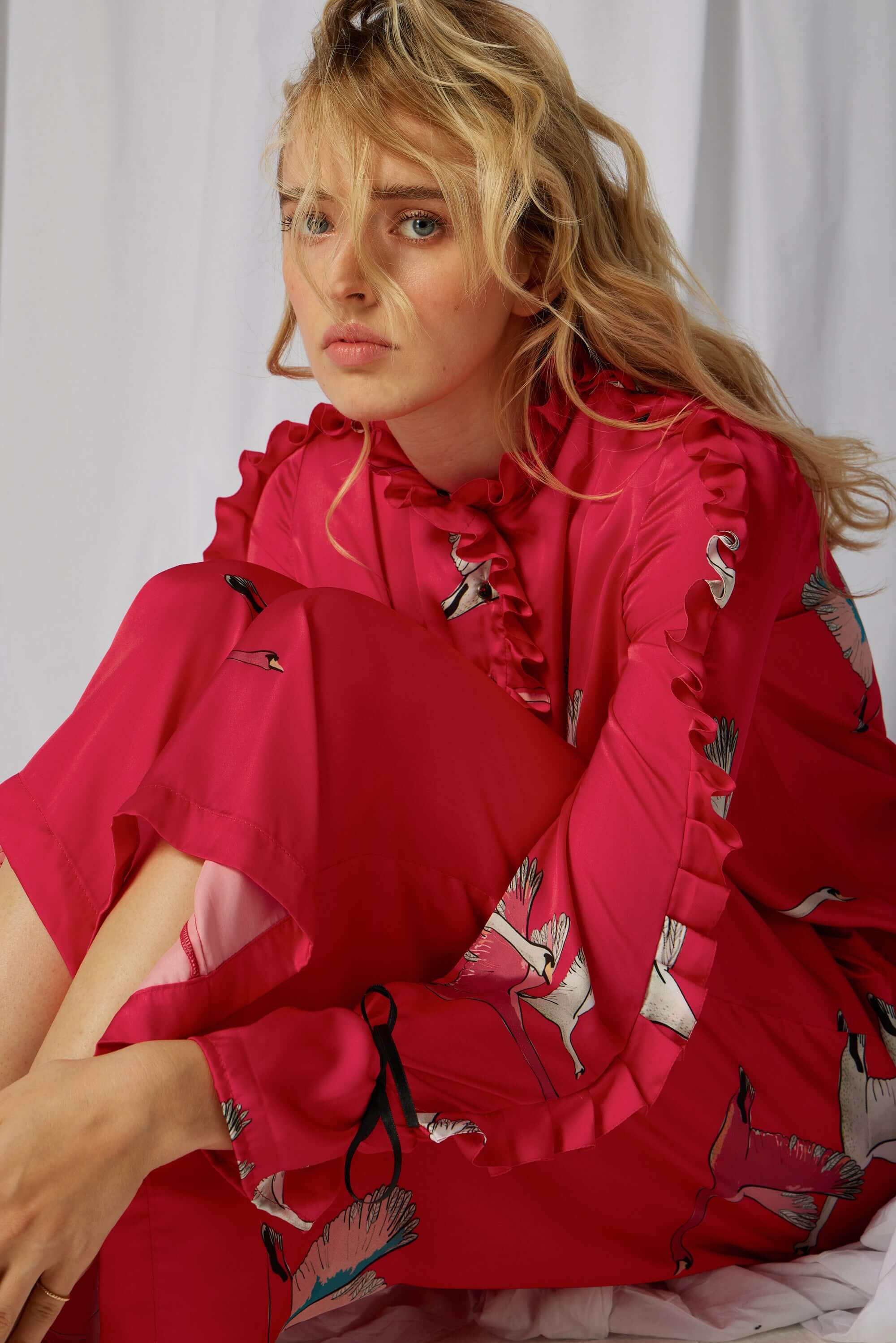 Combinaison Gil en imprimé Swan rose