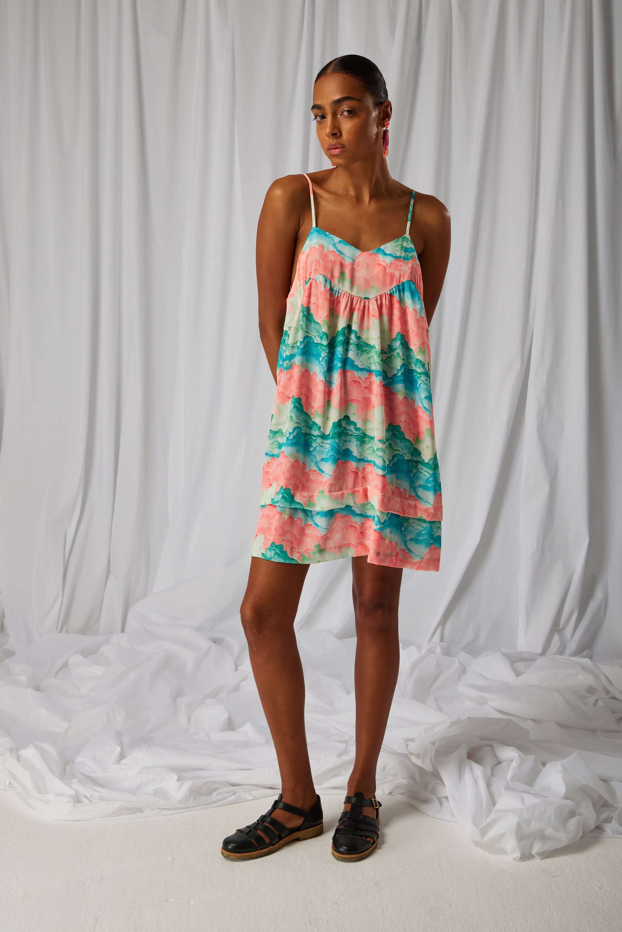 Merida dress in Nuit Blanche print