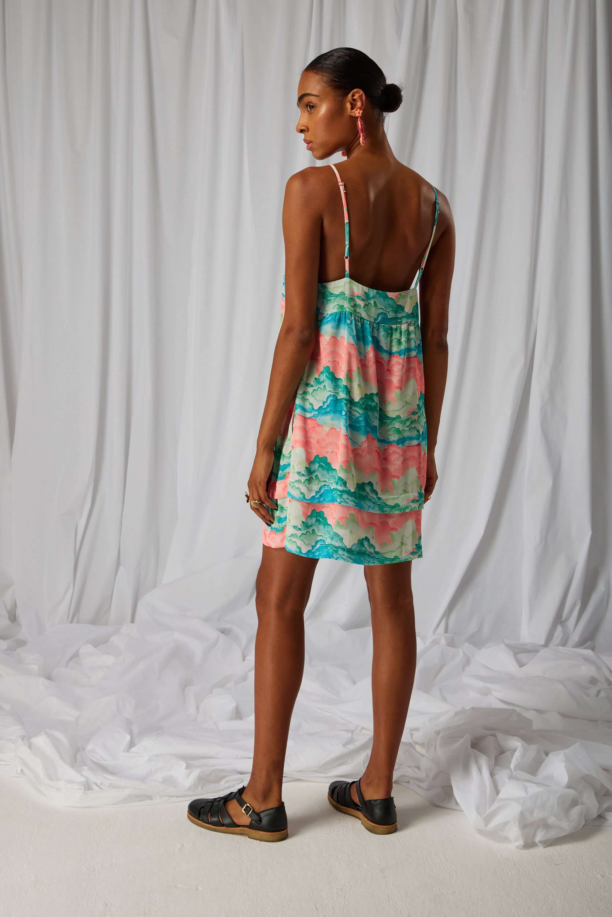 Merida dress in Nuit Blanche print