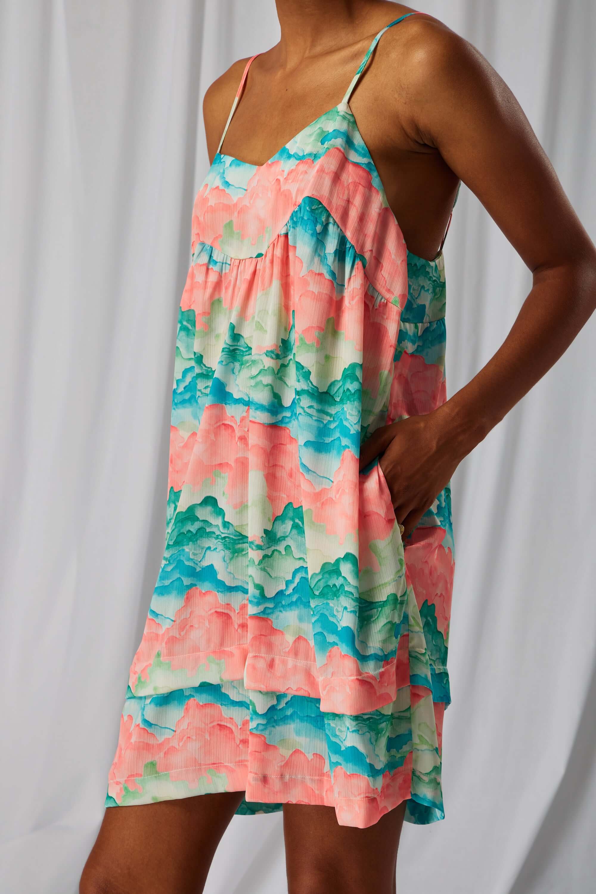 Merida dress in Nuit Blanche print