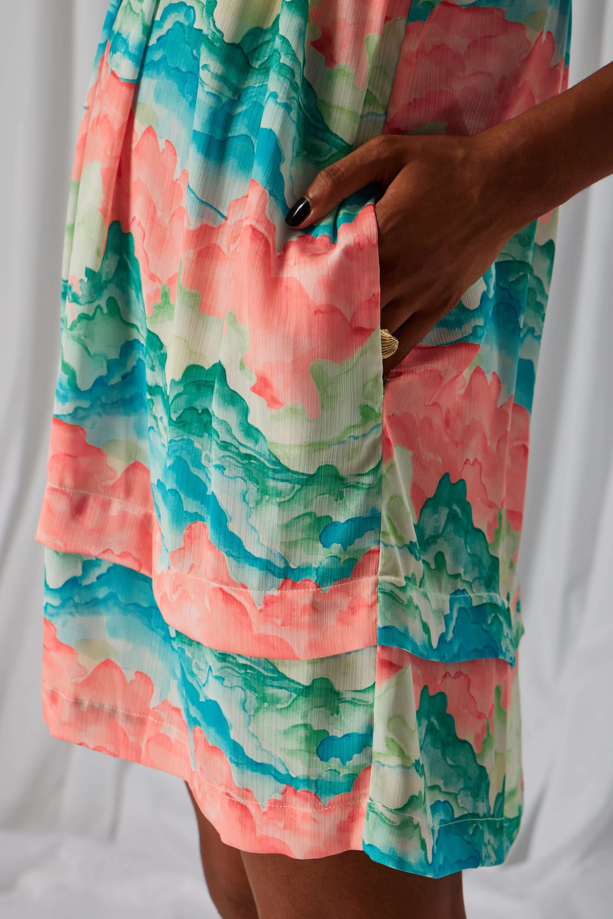 Merida dress in Nuit Blanche print