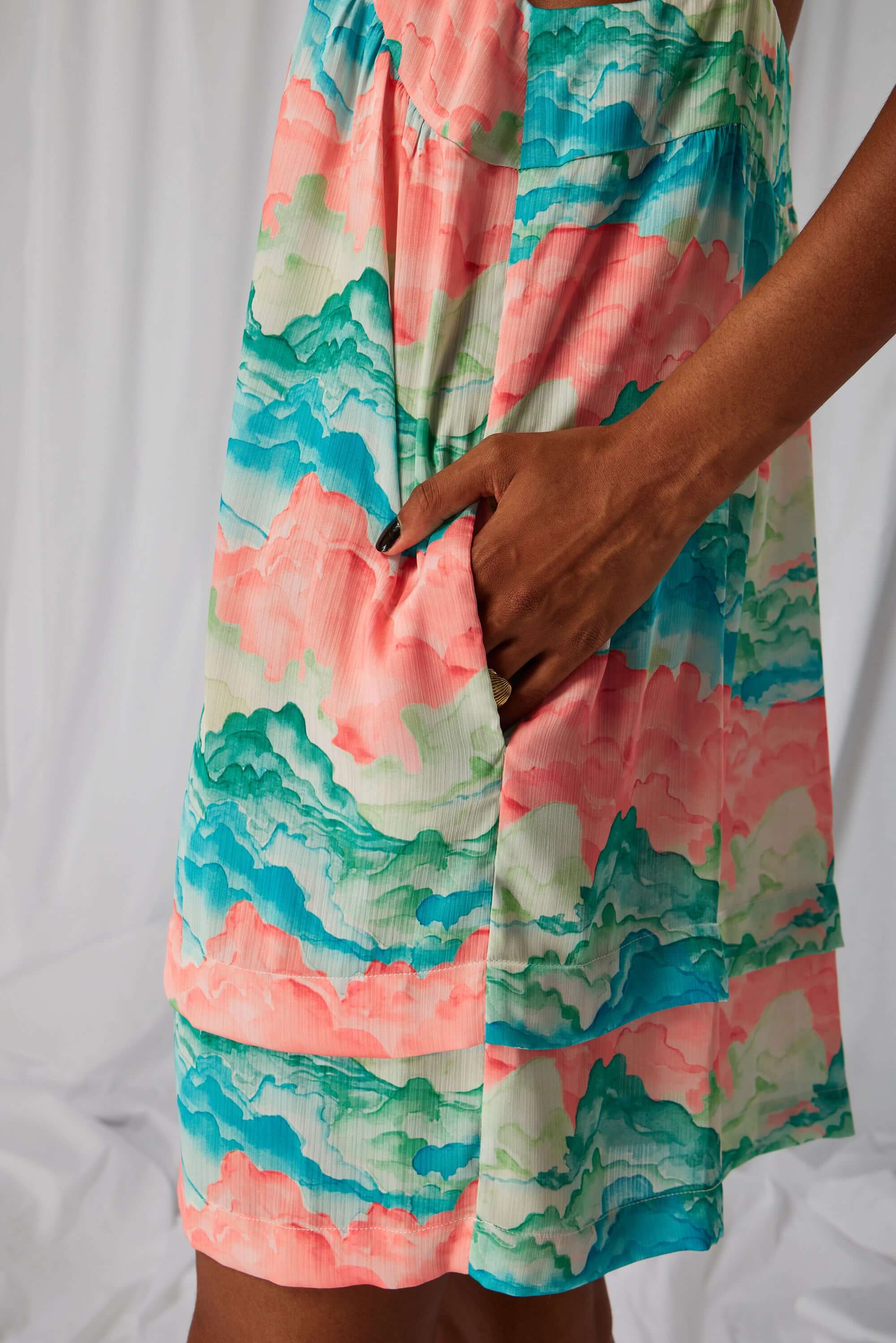 Merida dress in Nuit Blanche print