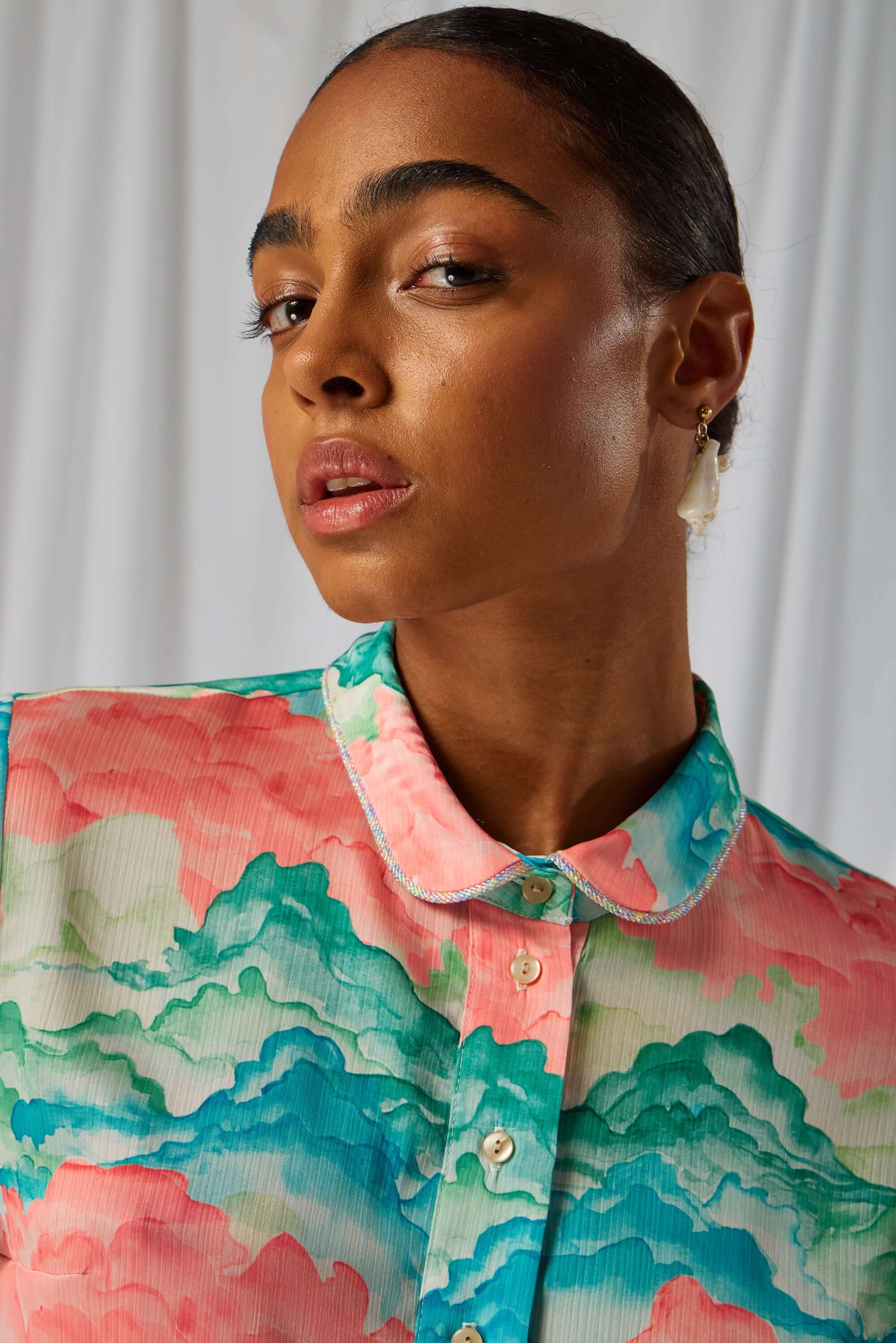 Chemise Doria en imprimé Nuit Blanche