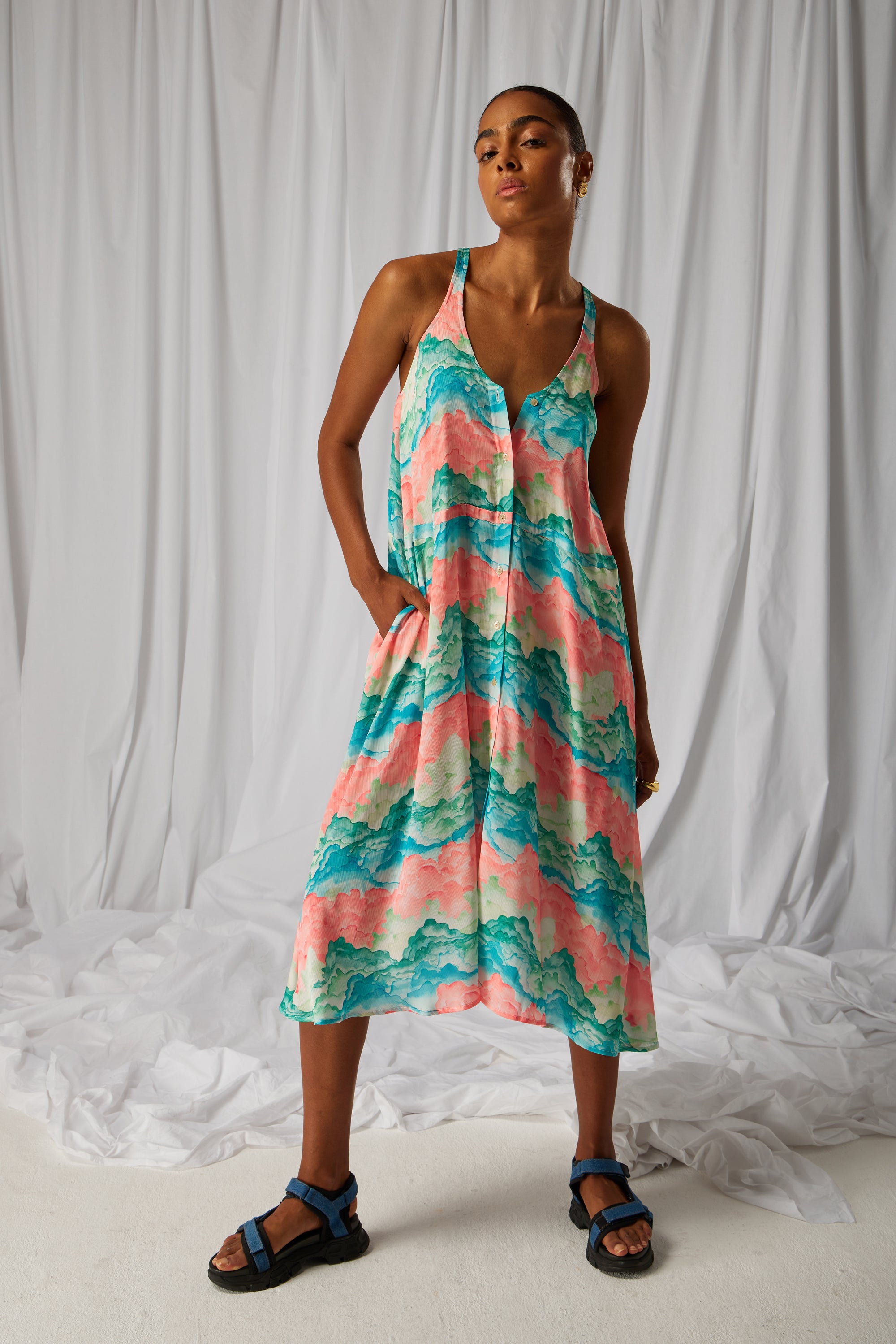 Robe Java en imprimé Nuit Blanche