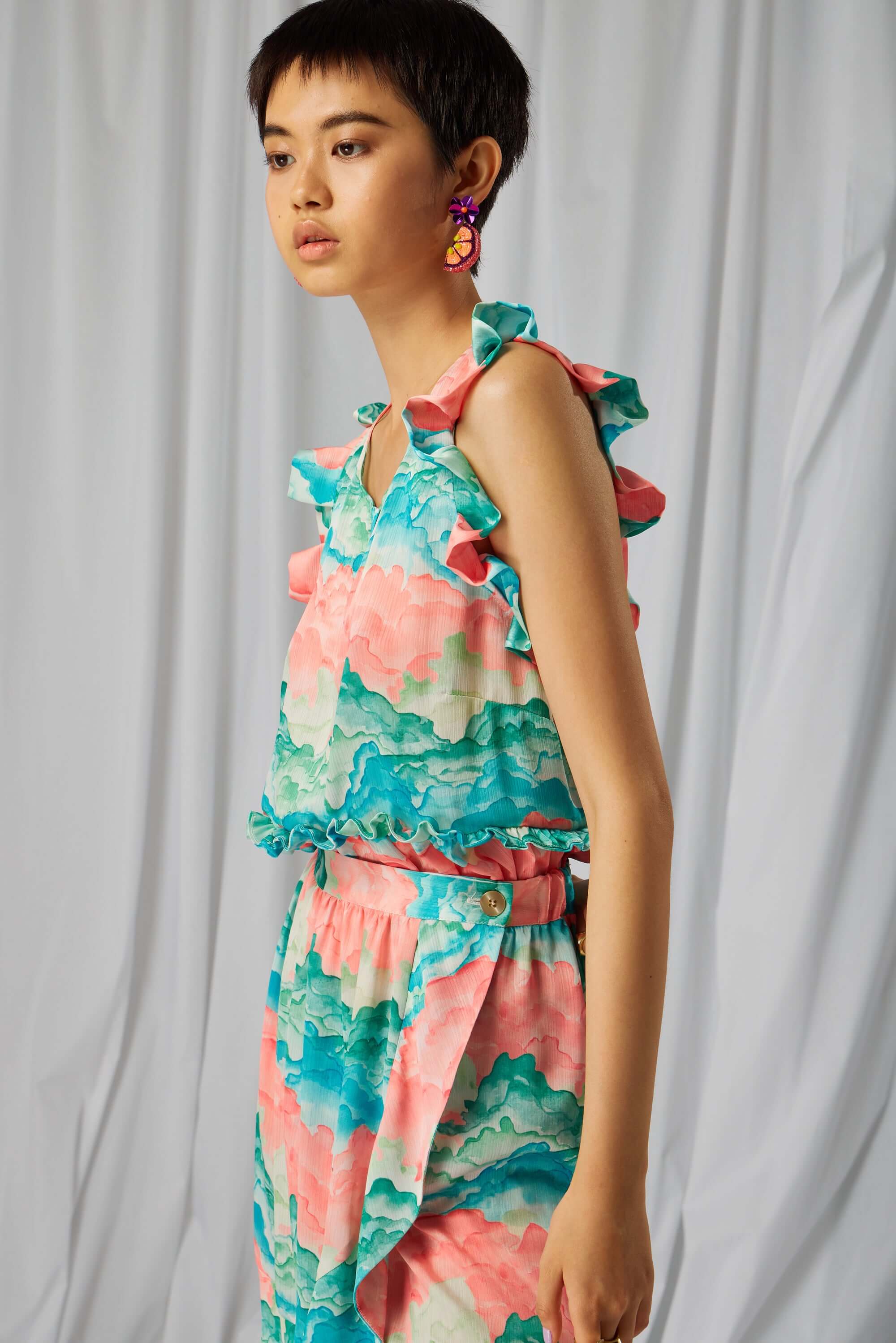 Kaya blouse in Nuit Blanche print