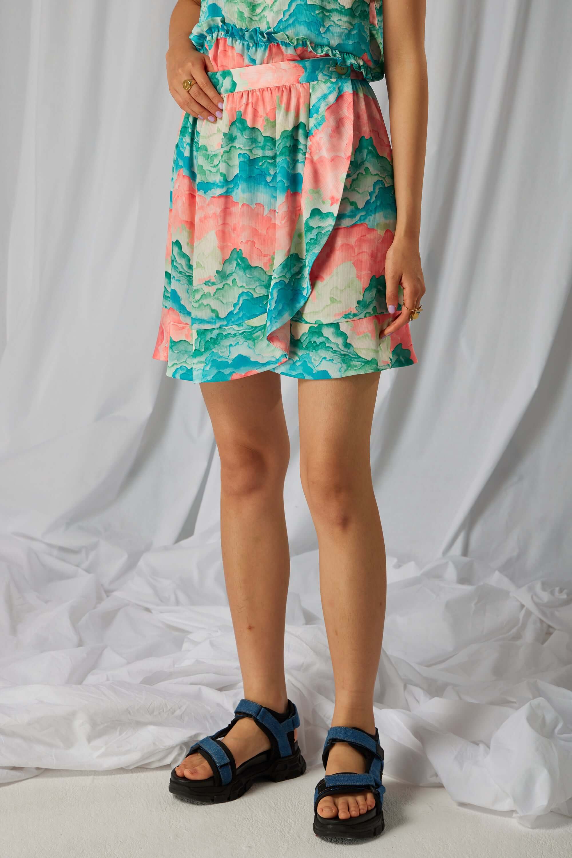 Austria skirt in Nuit Blanche print