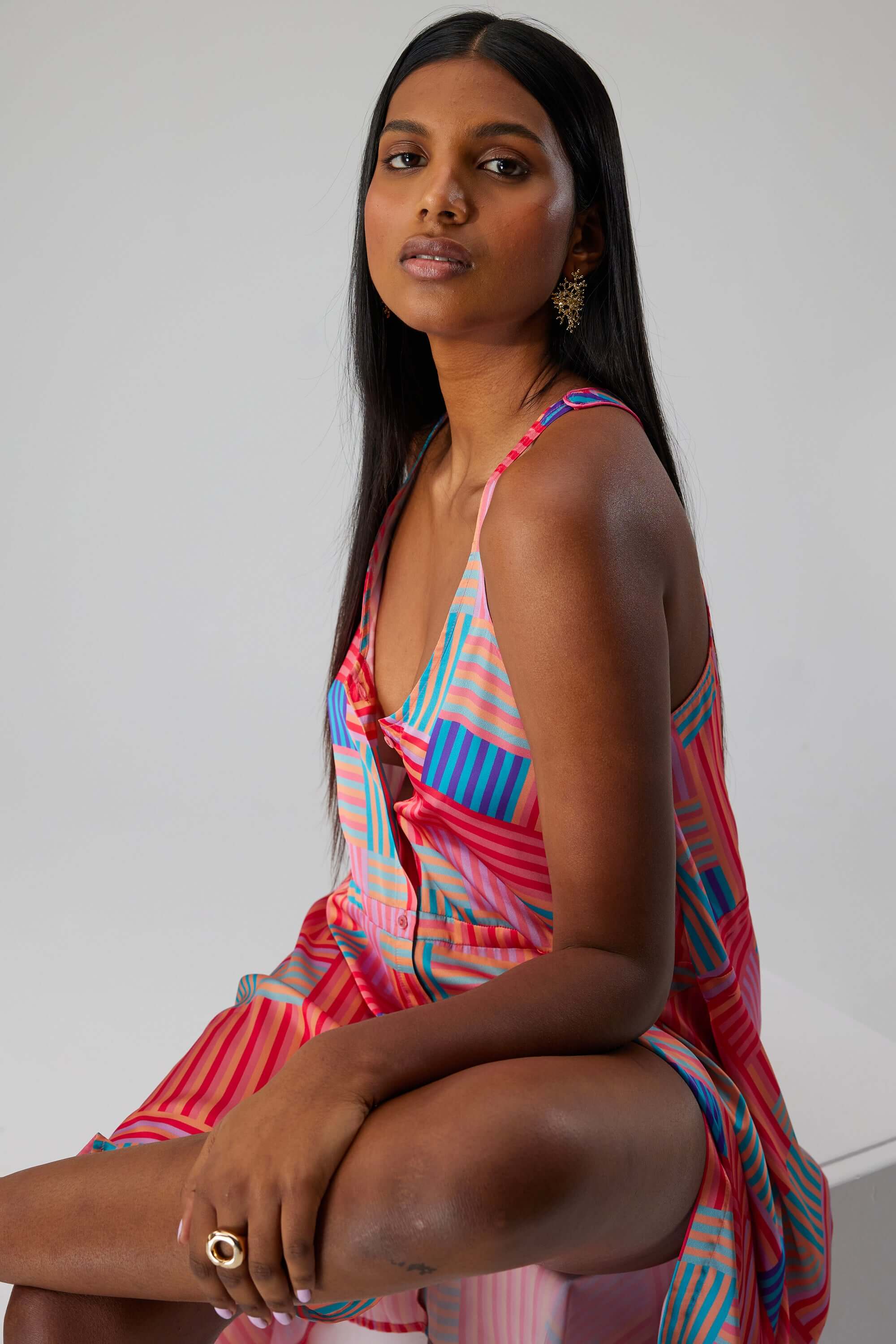 Java dress in Strike print