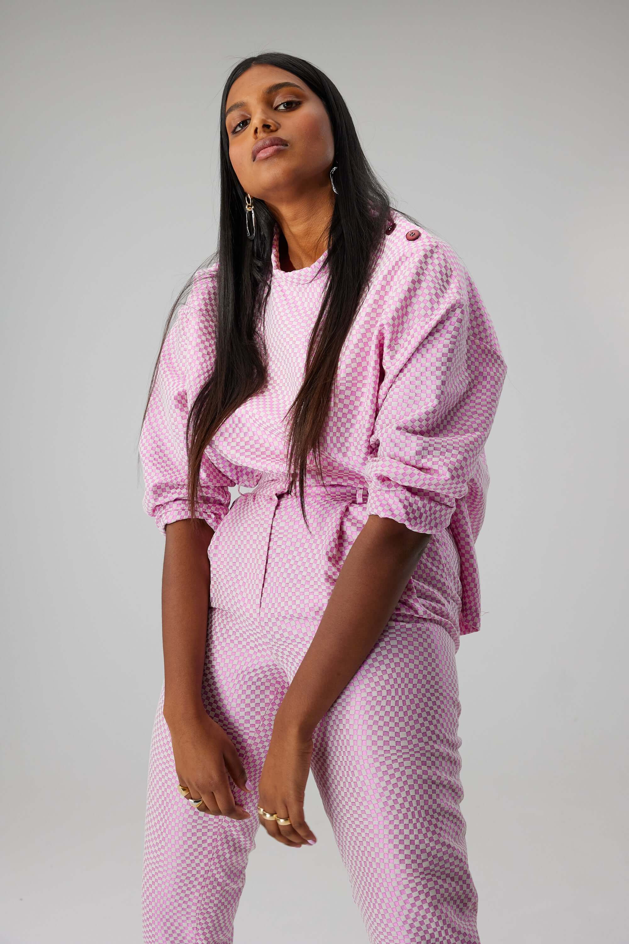 Pantalon Gabriel en damier Monica