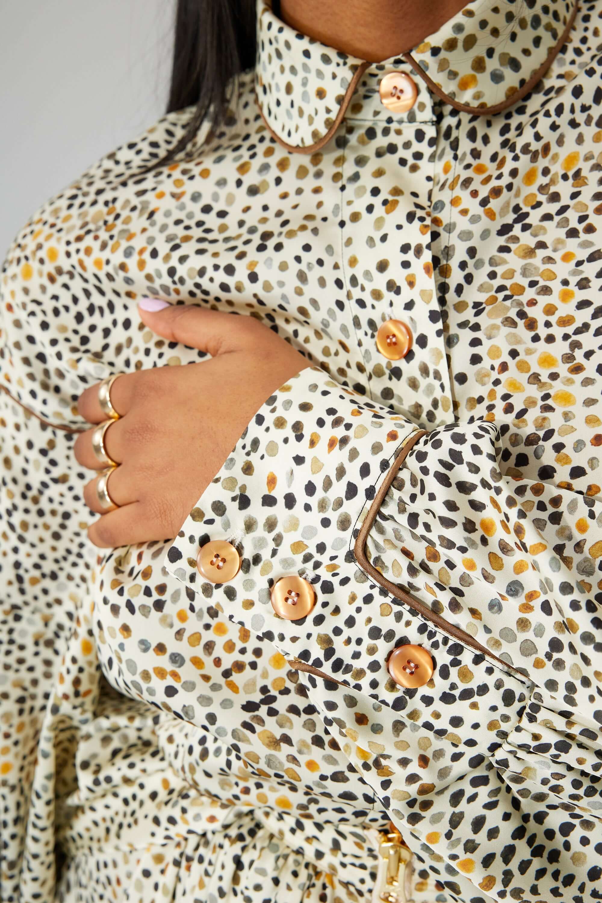 Tasman shirt in white Panther print