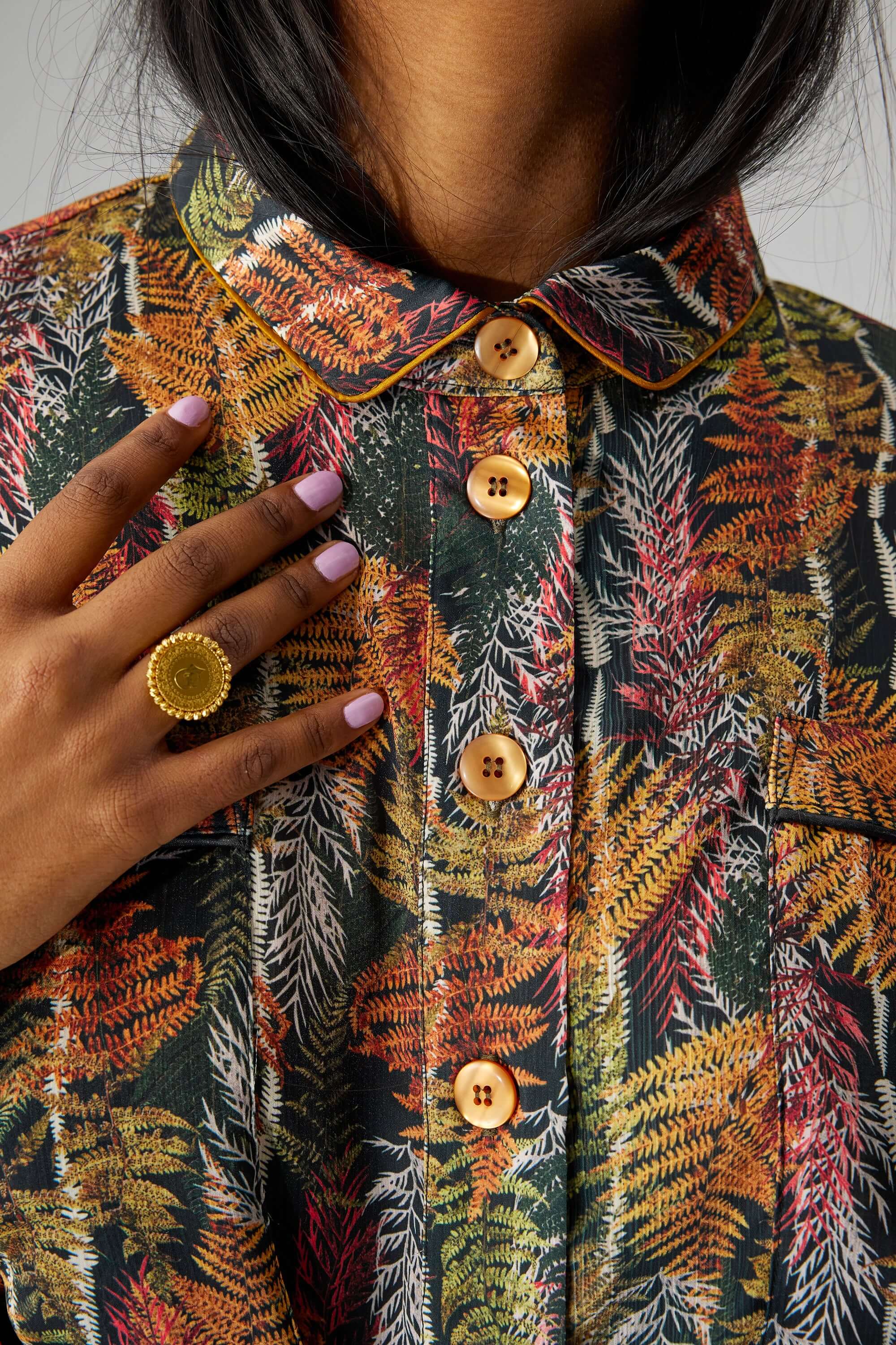 Chemise Astree en imprimé Fern