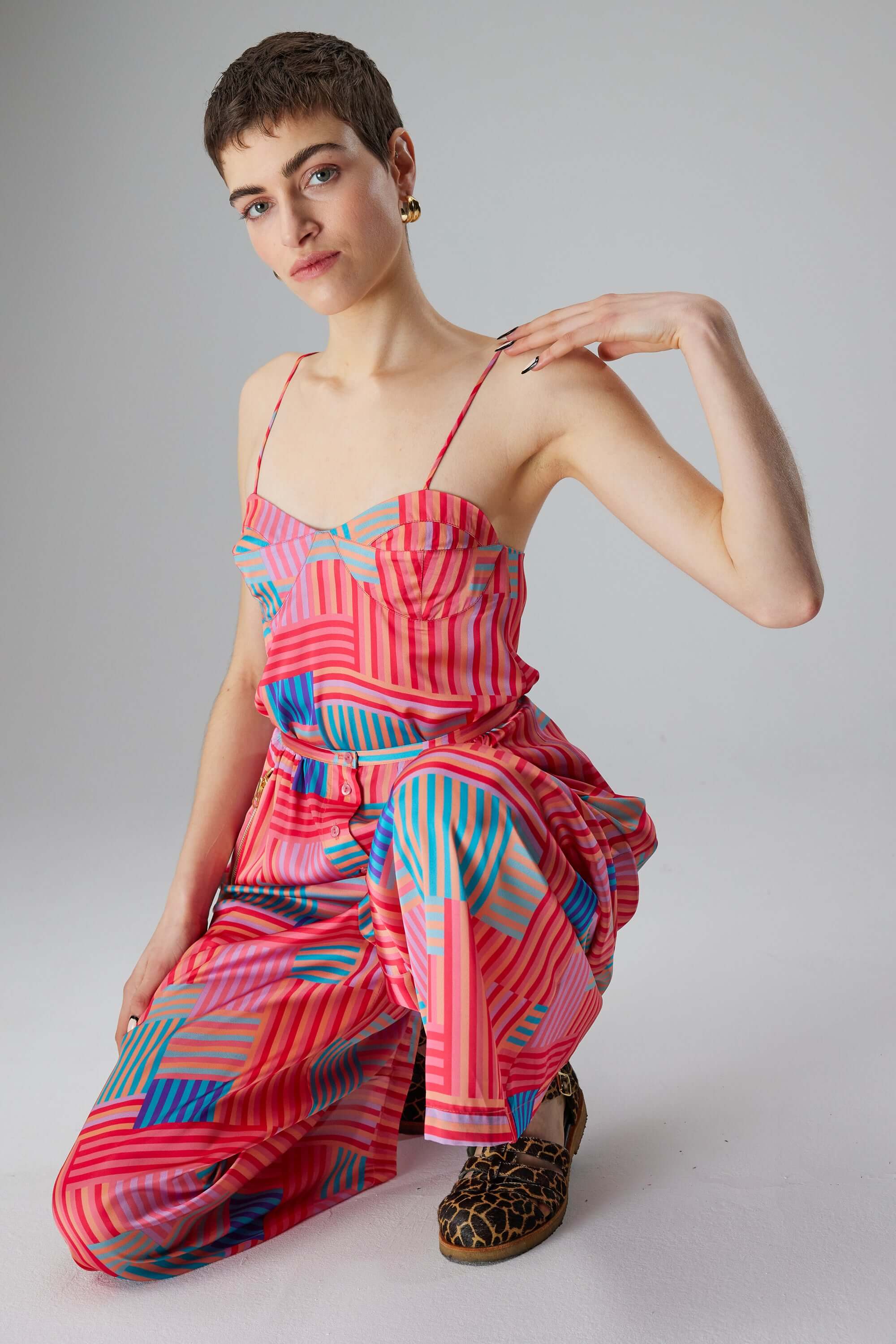 Top Nelson en imprimé Strike