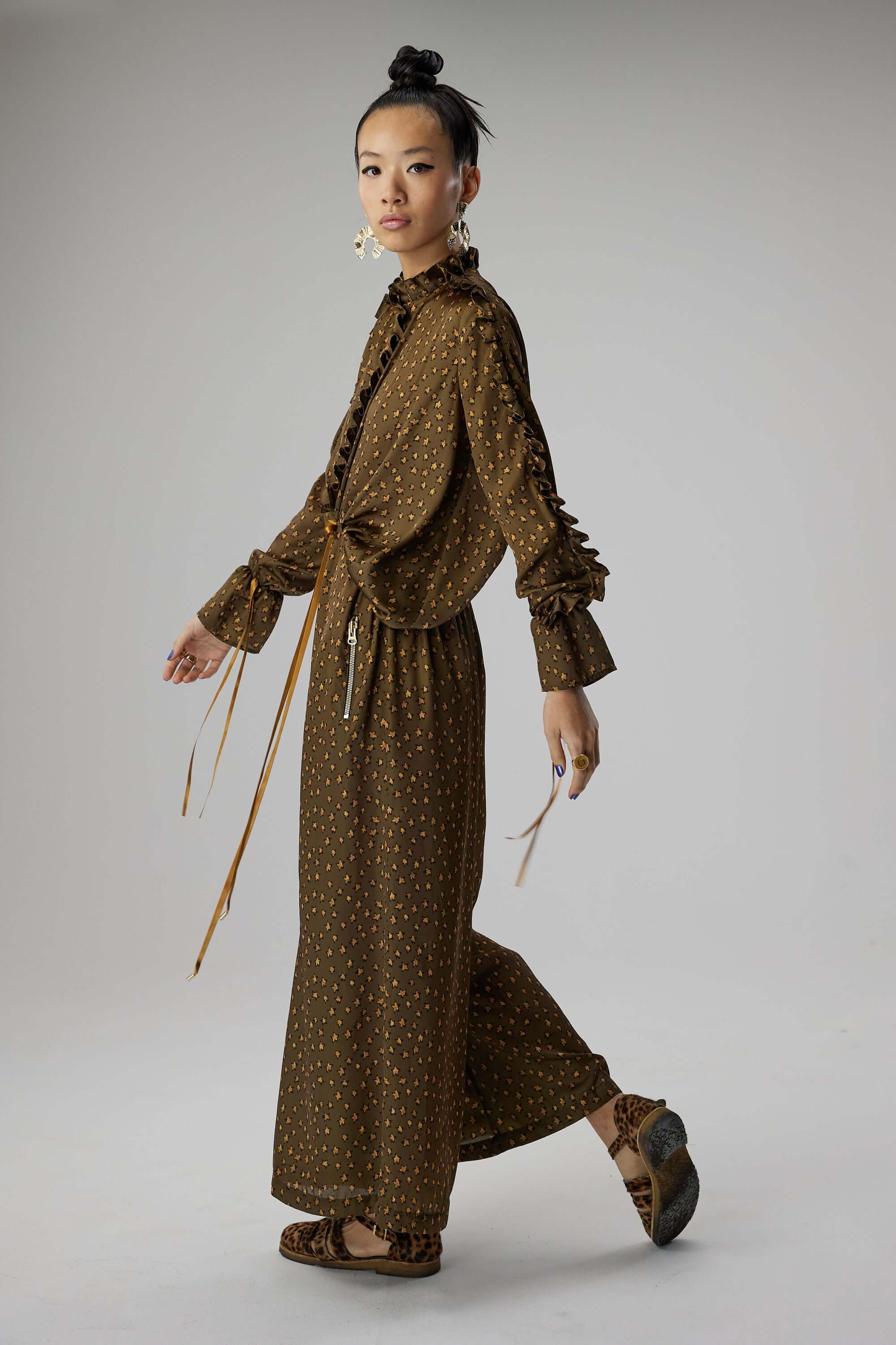 Combinaison Gil en imprimé Messy Stars écorce