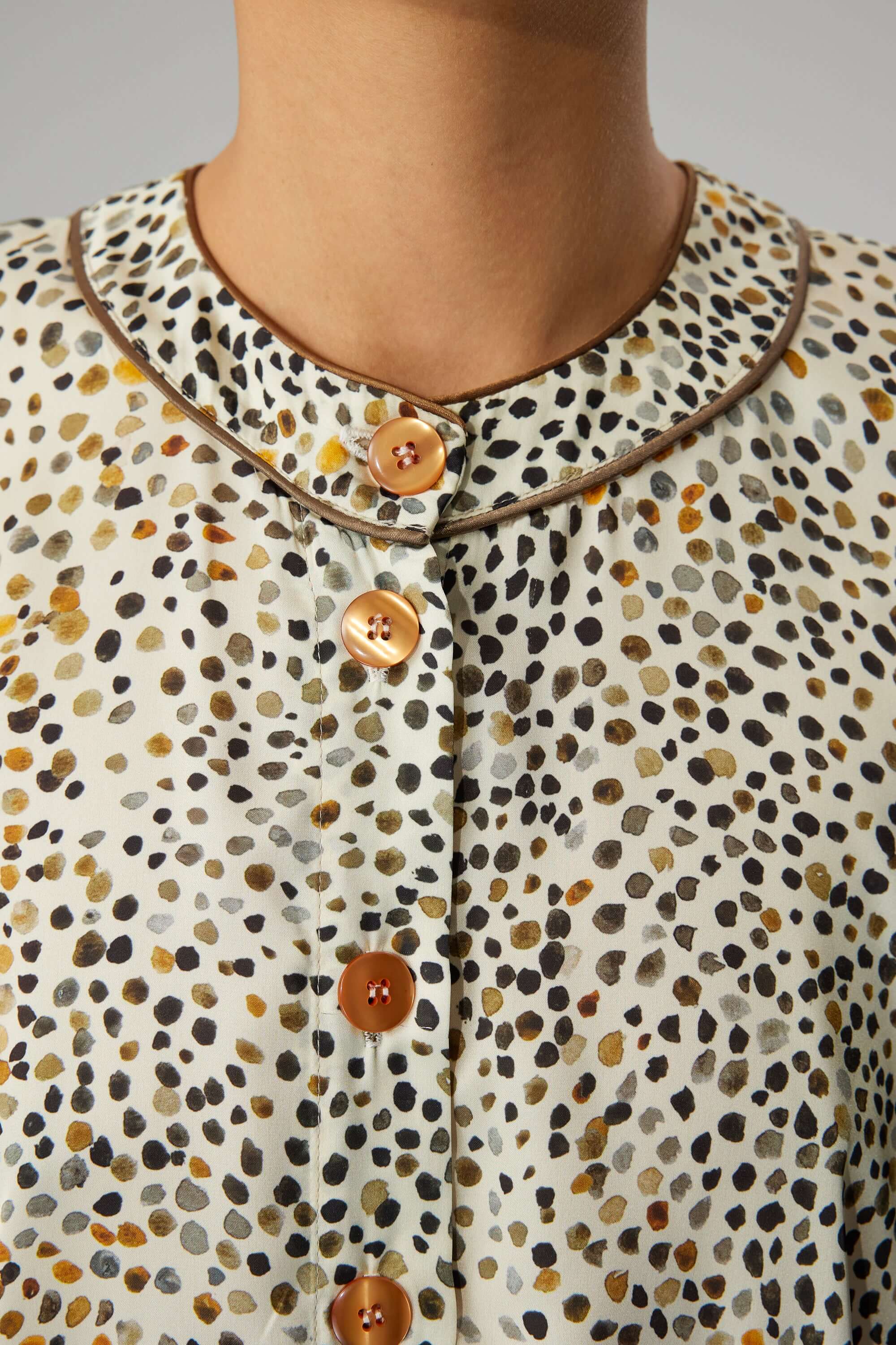 Combinaison Yoka en imprimé Panthère blanche