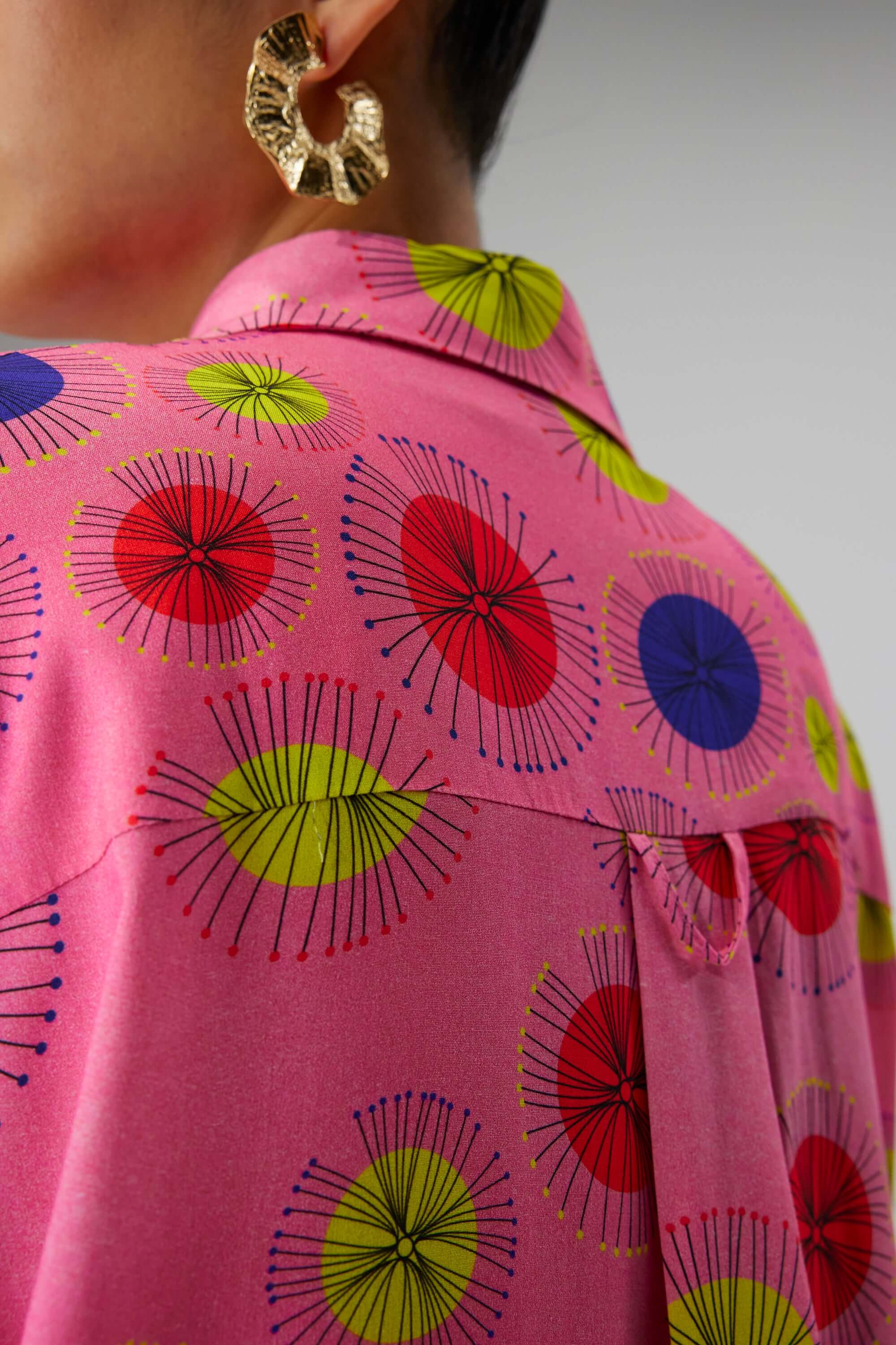 Chemise Astrée en imprimé Oursins