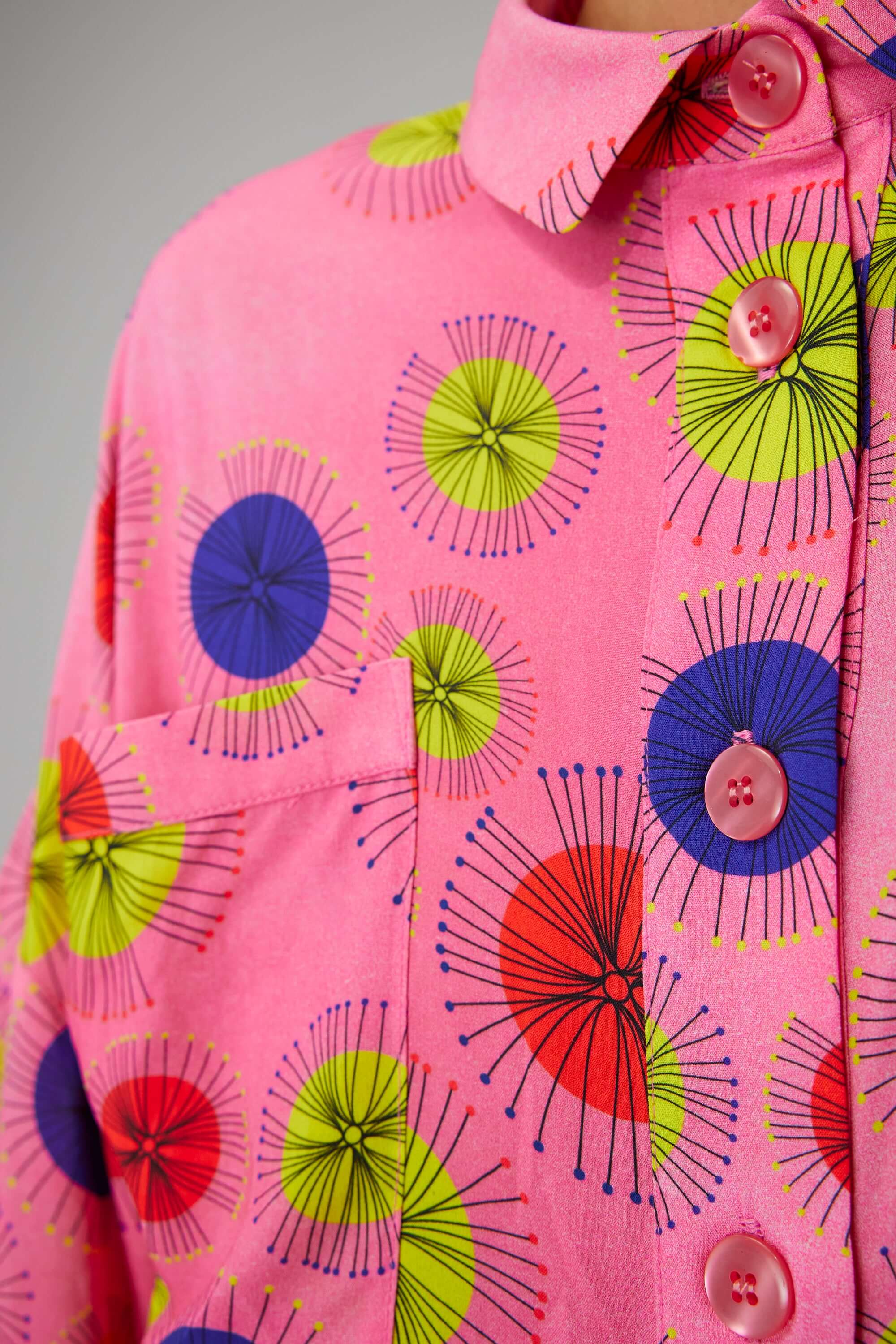 Chemise Astrée en imprimé Oursins