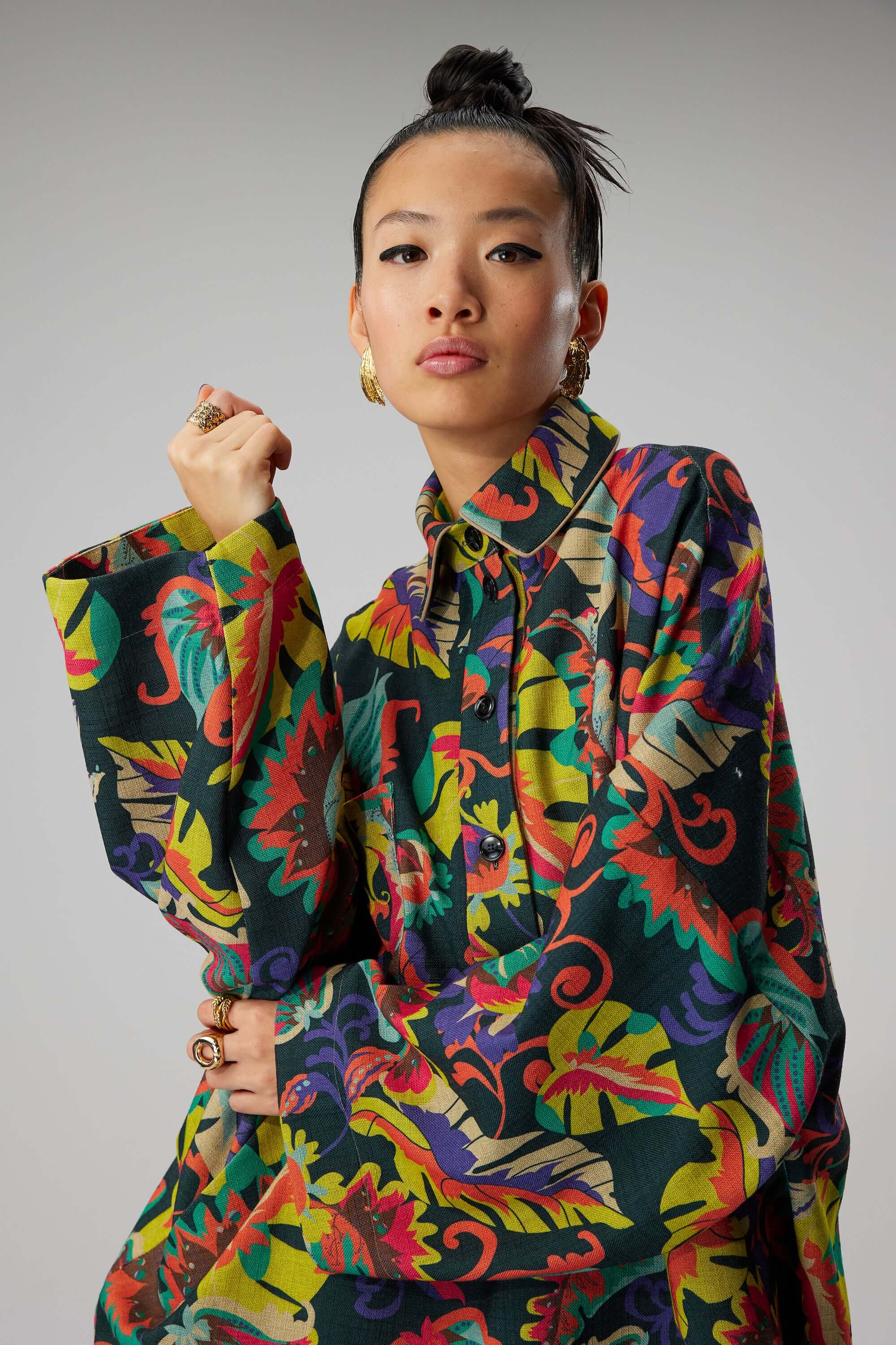 Robe Milo en toile tissée Onirique