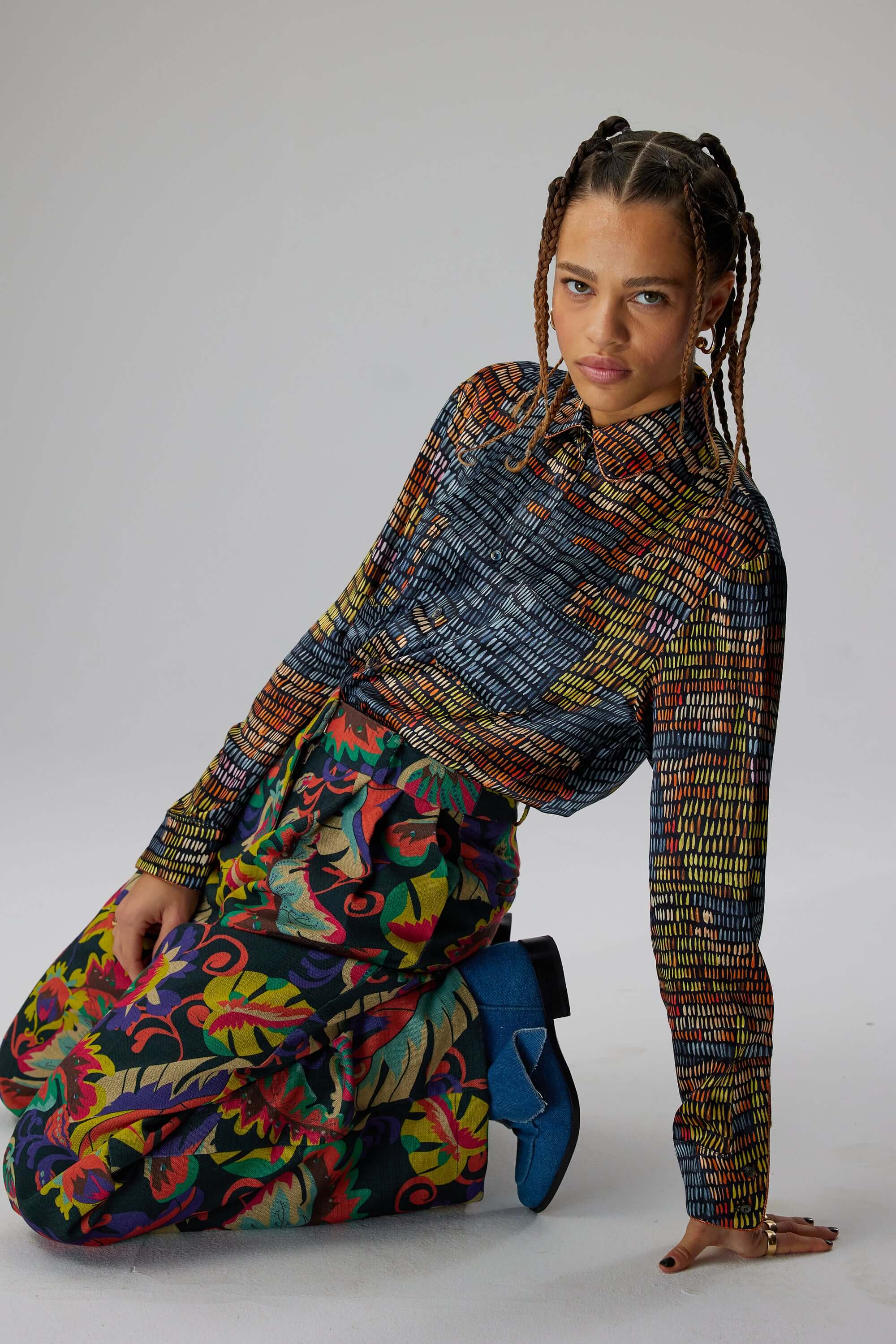 Chemise Dori en imprimé Dark and Stormy