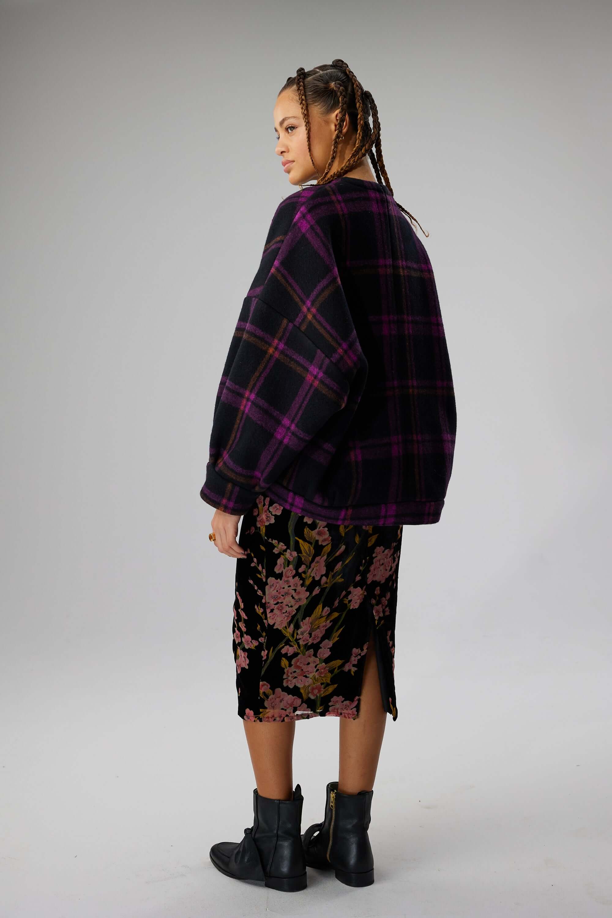 Fox skirt in velvet Blossom