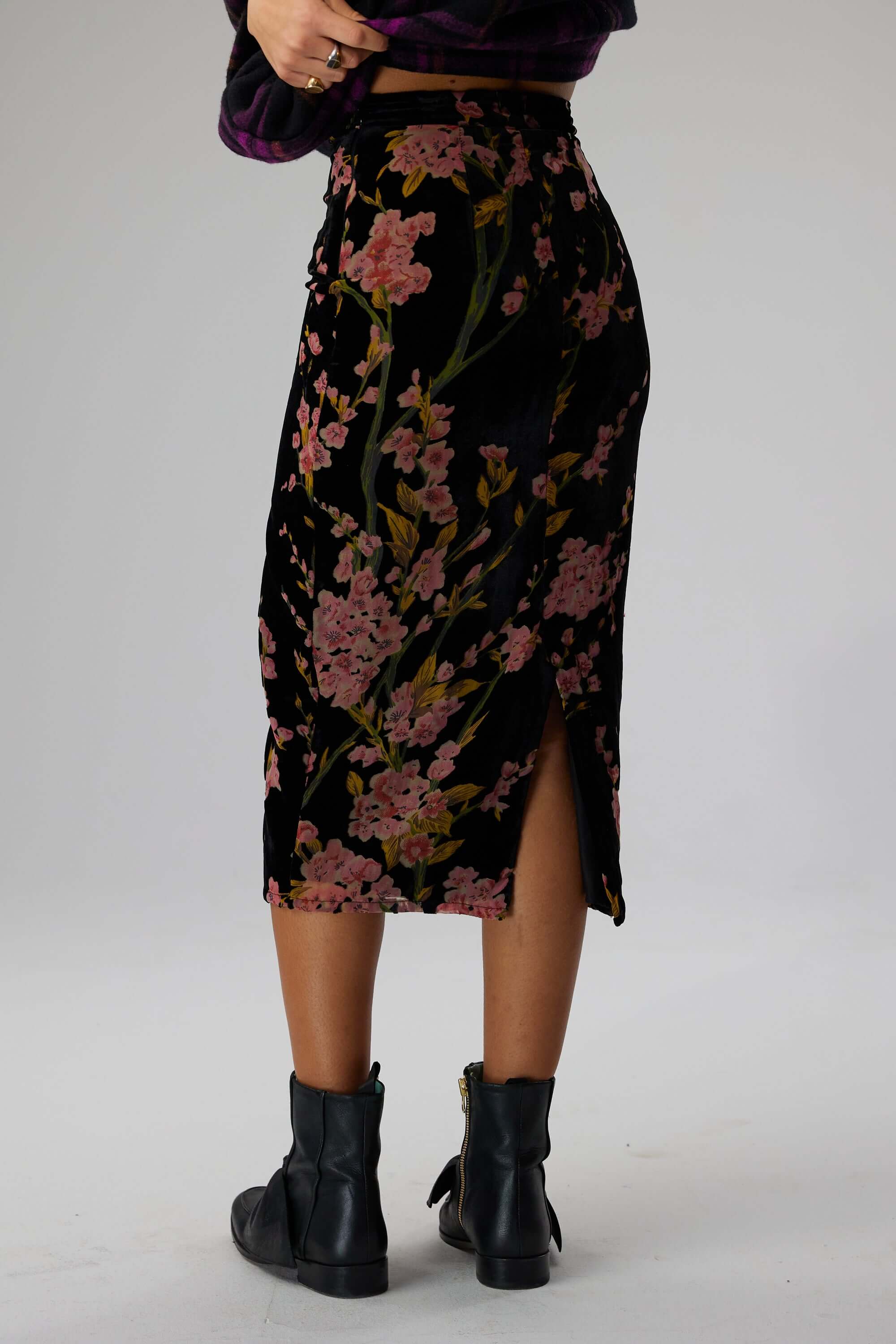 Fox skirt in velvet Blossom