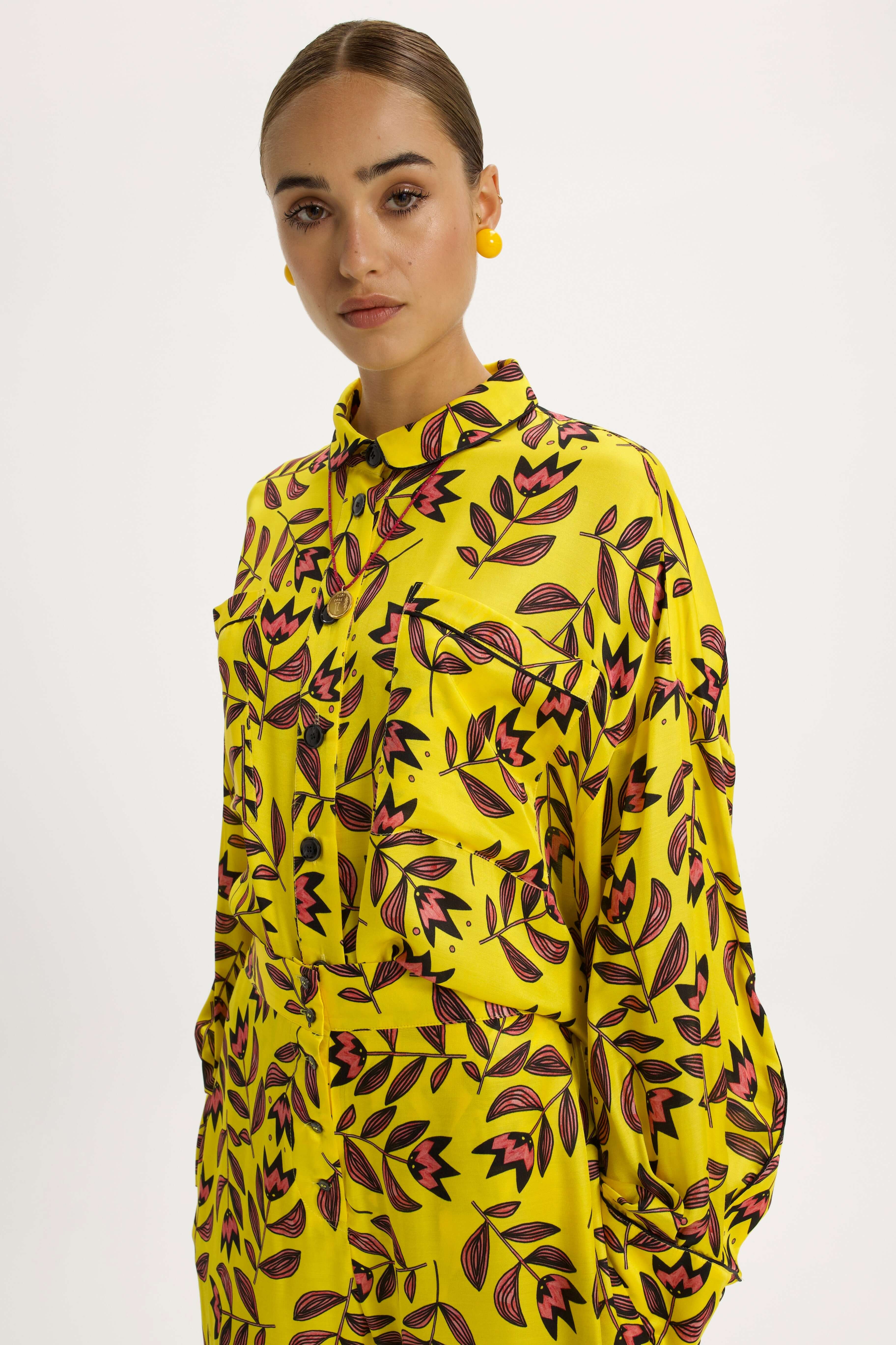 Chemise Astrée imprimée Fleur Moderne