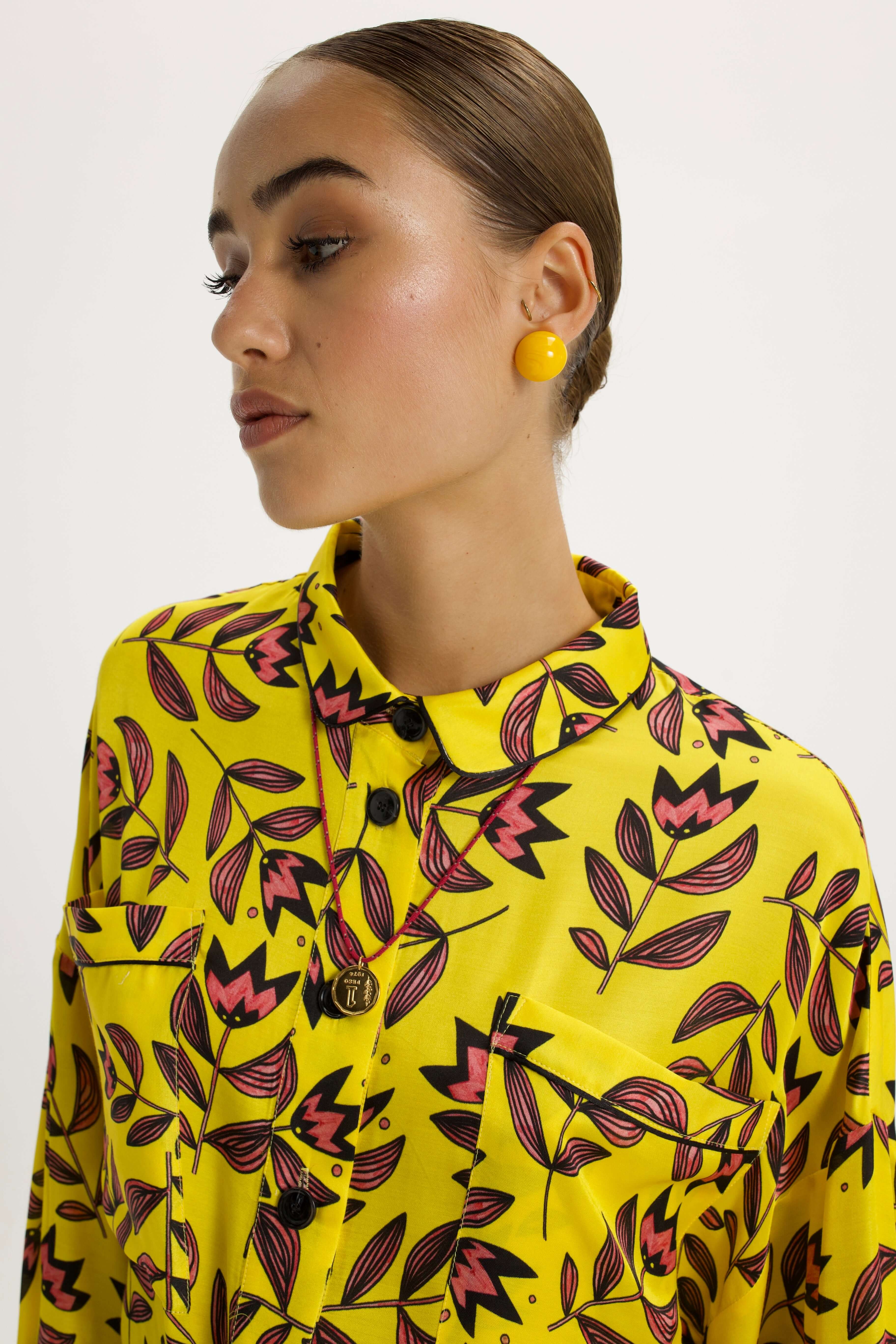 Chemise Astrée imprimée Fleur Moderne