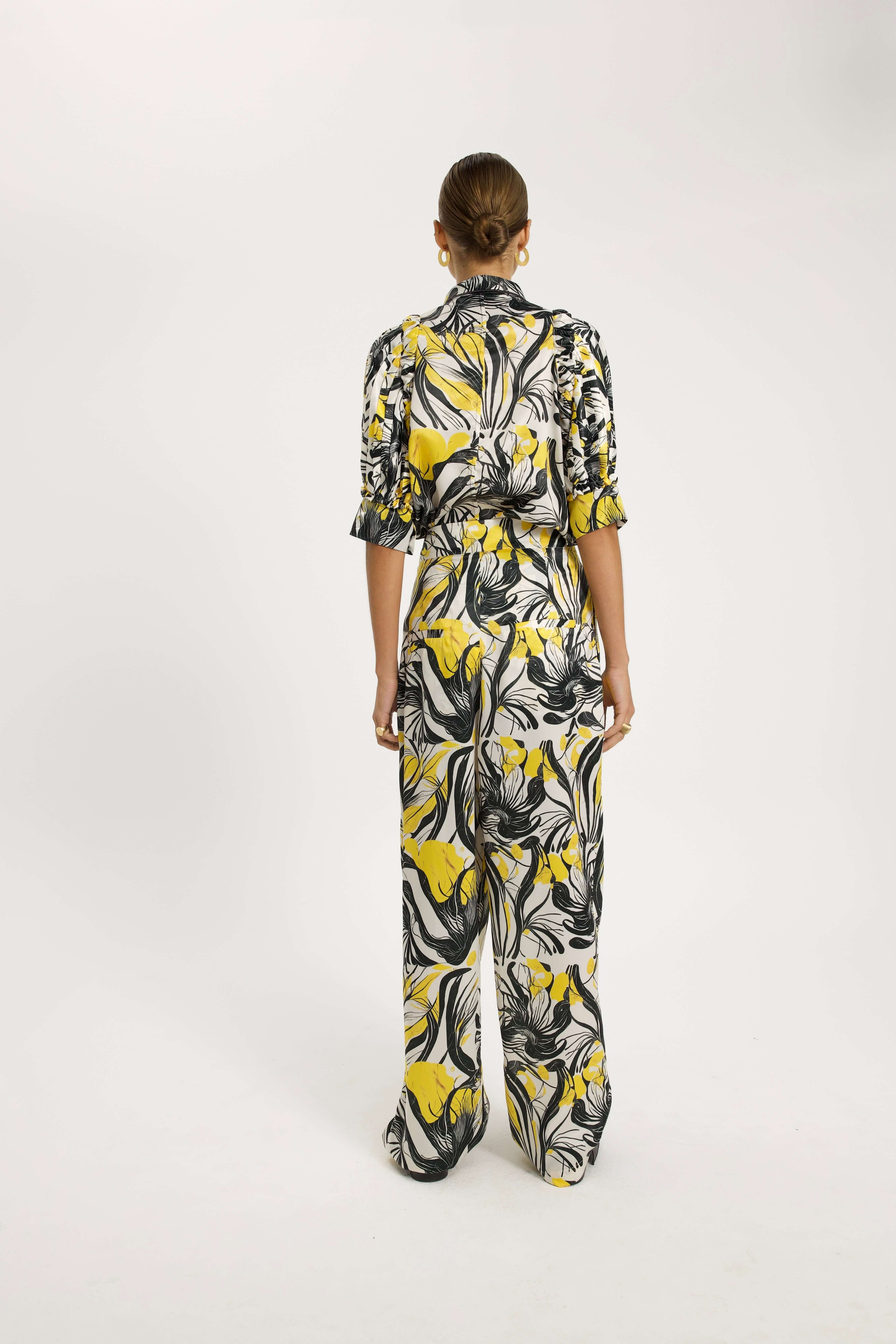 Pantalon Sakis en imprimé algues en mouvement