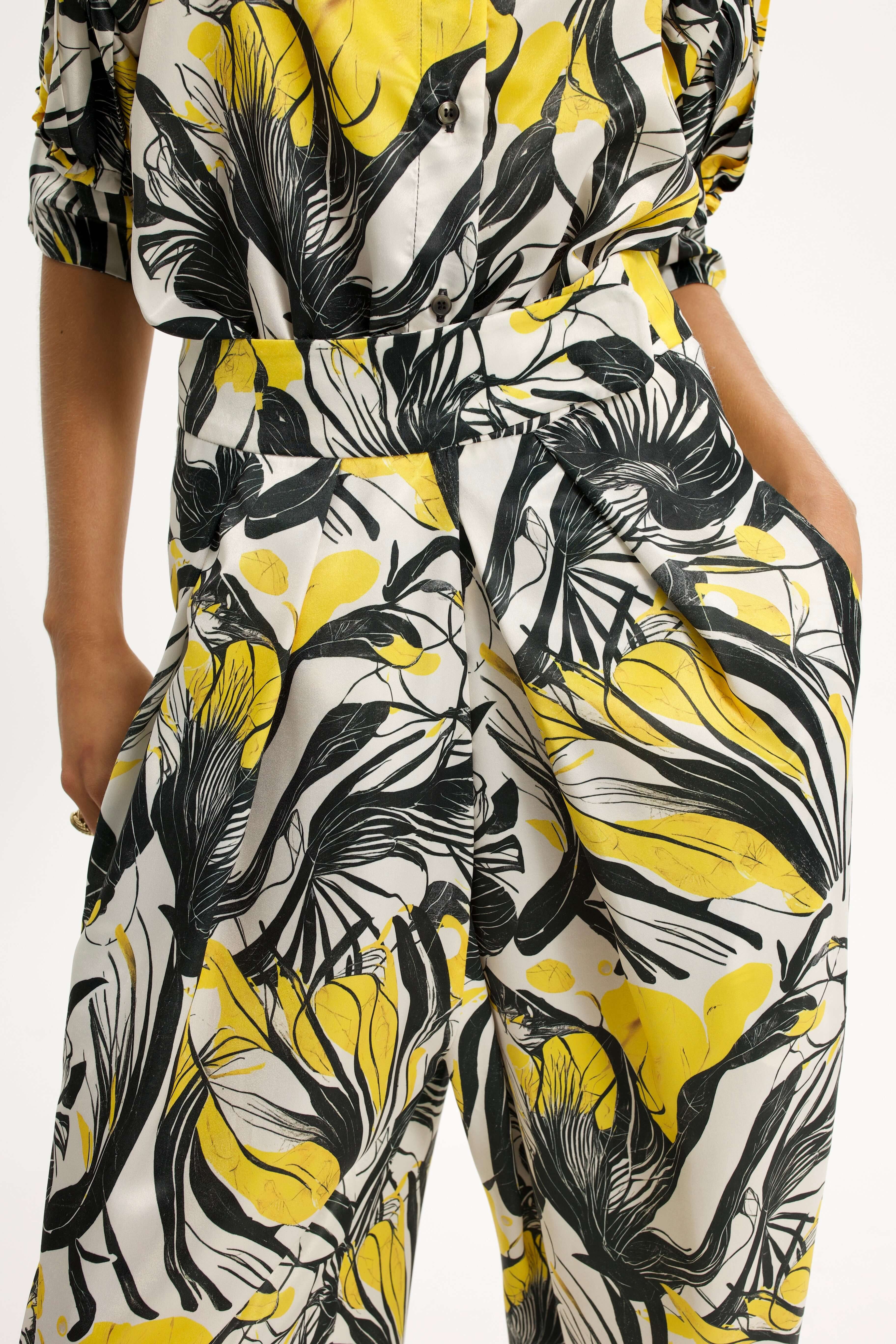 Pantalon Sakis en imprimé algues en mouvement