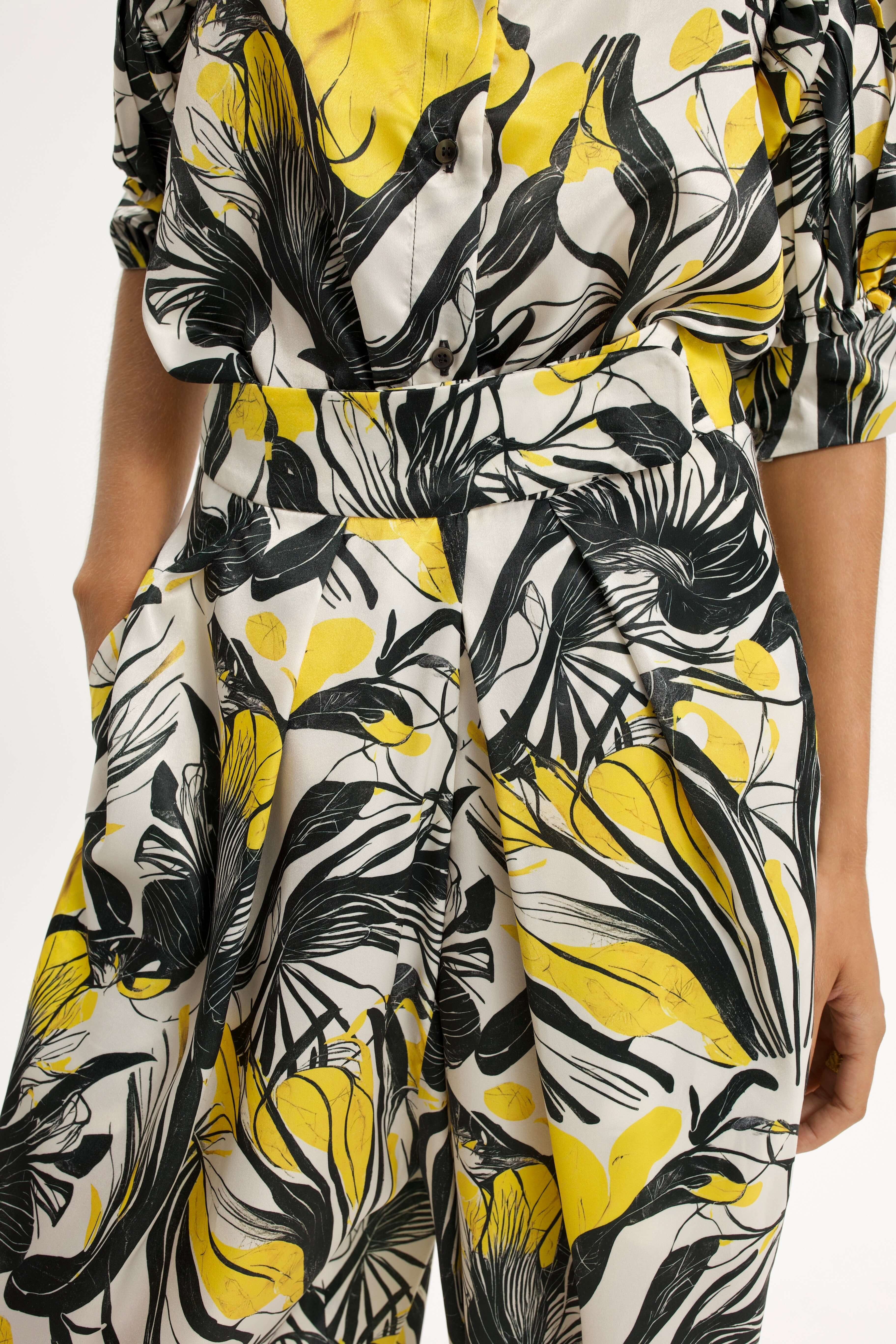 Pantalon Sakis en imprimé algues en mouvement