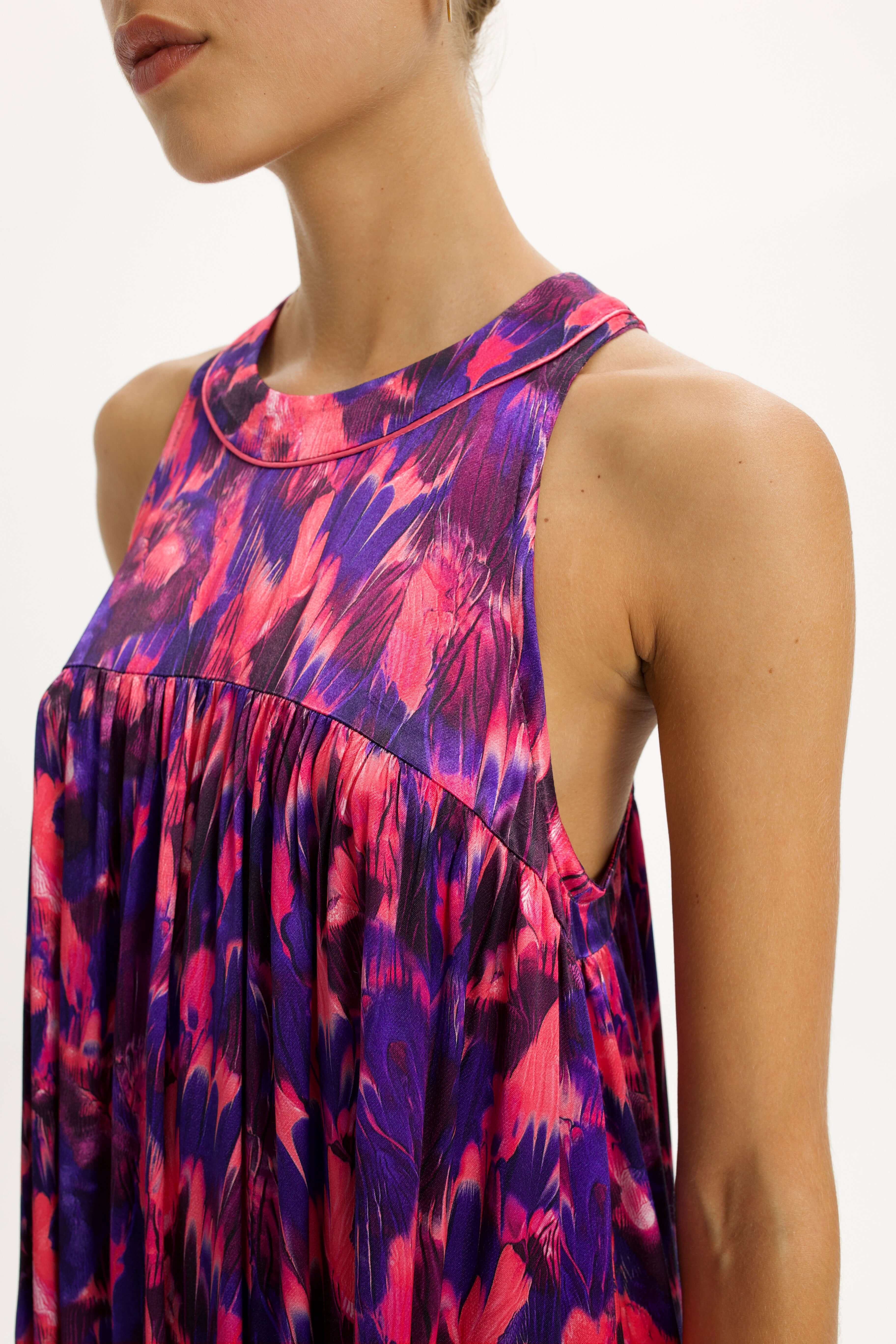 Stella Dress in Vibrant Flecked Print