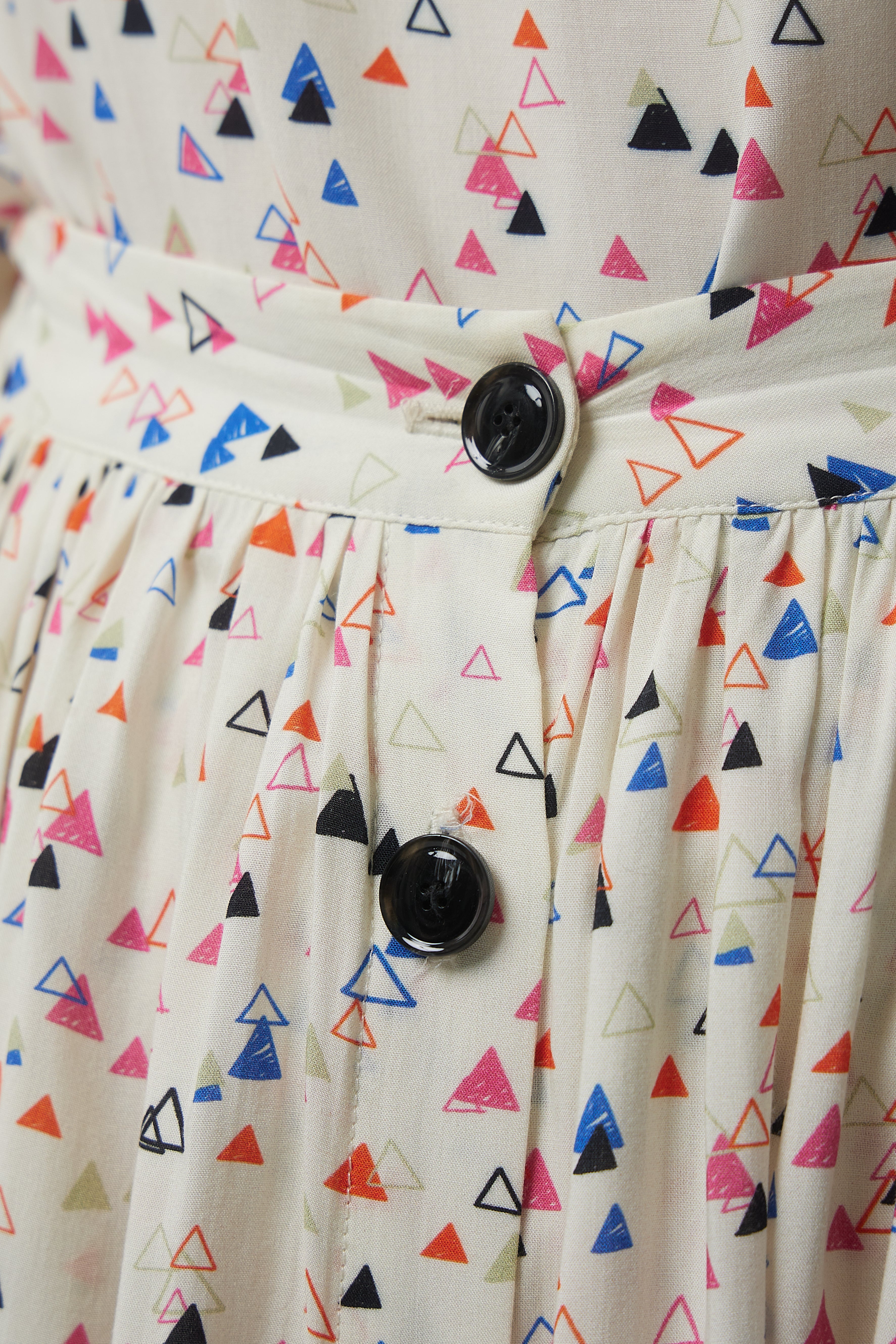 Orso Skirt in Ecru Stracciatella print