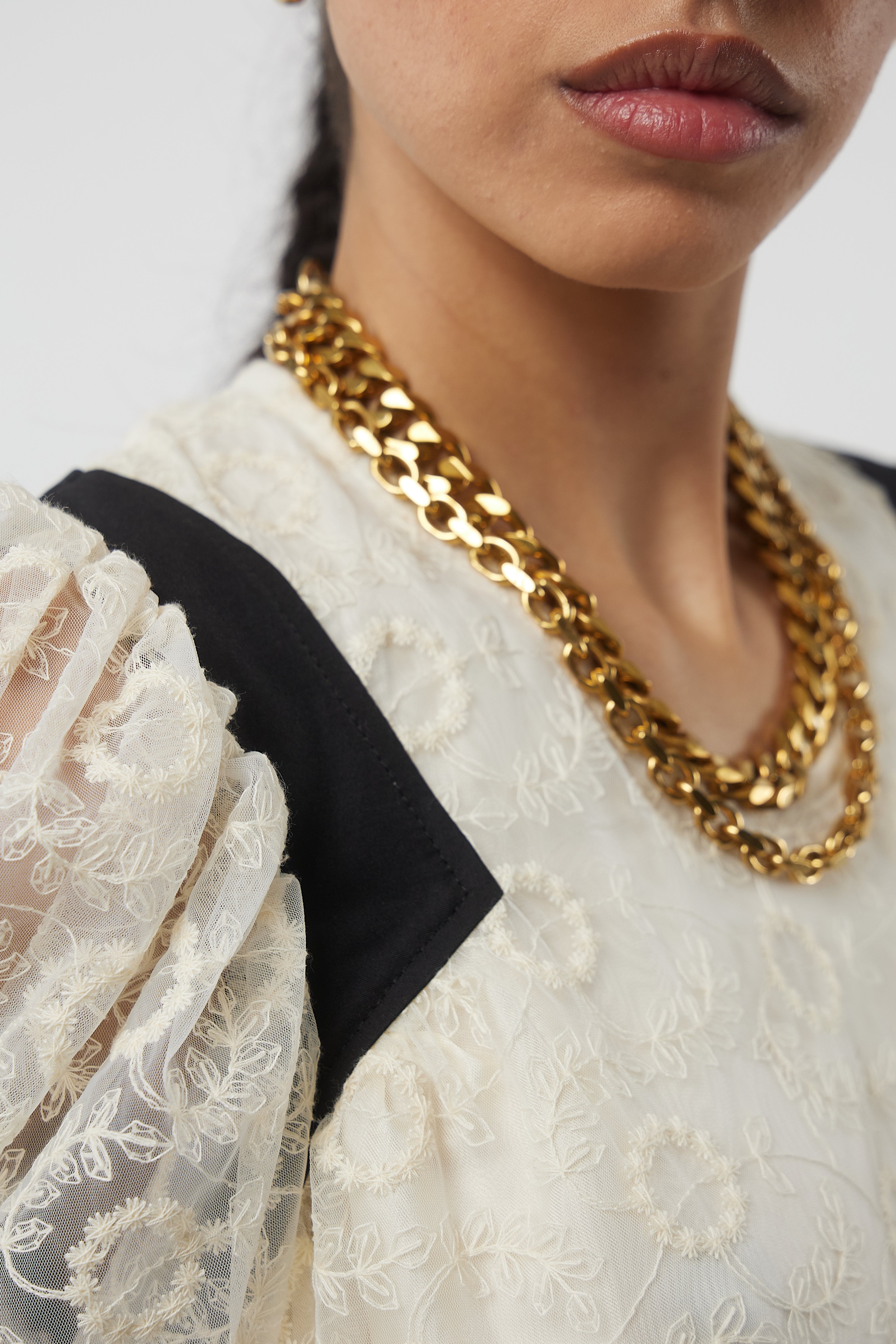 Plum dress in Ecume Lace