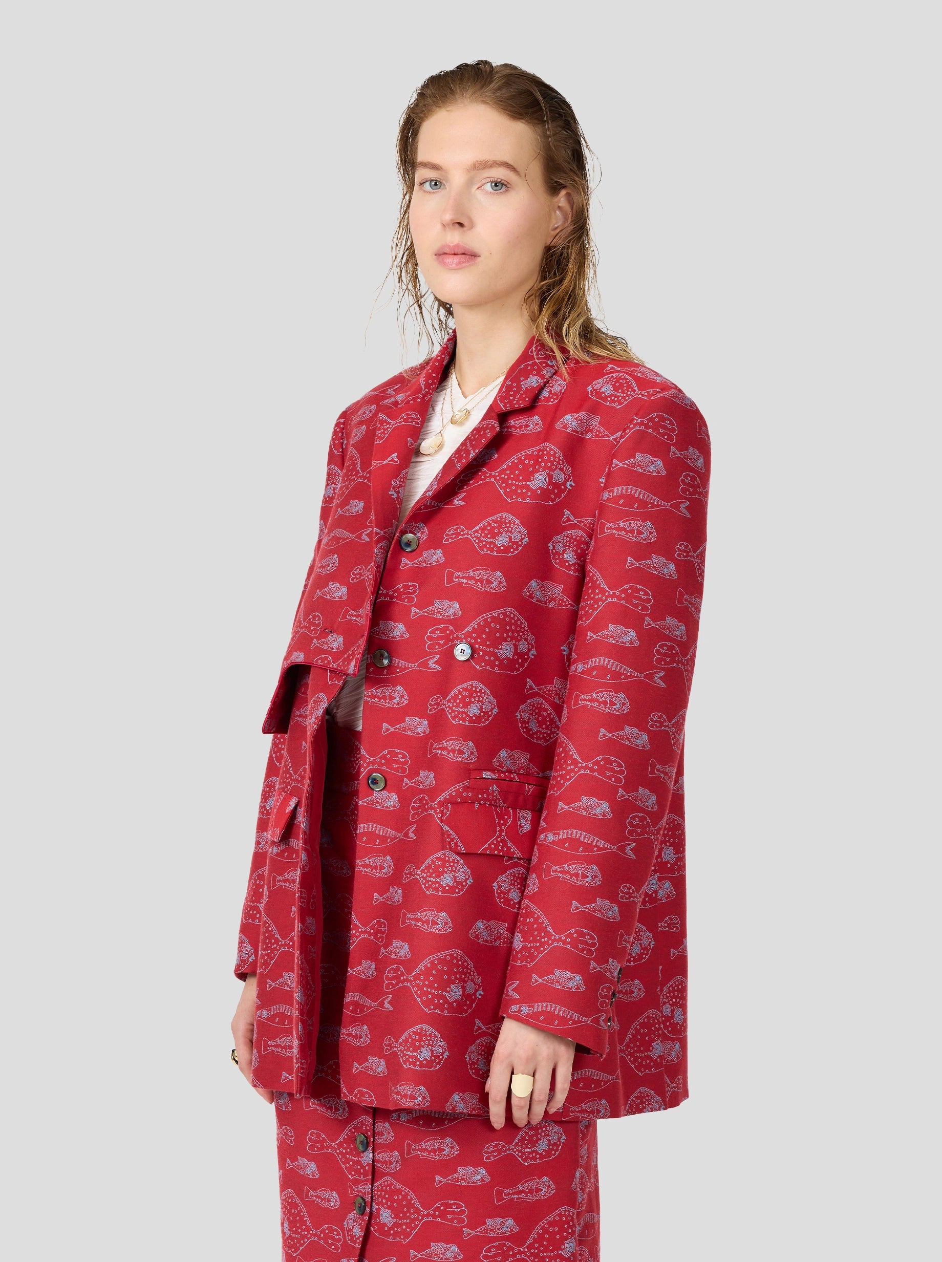 Angus Blazer in Fish Tank Weave