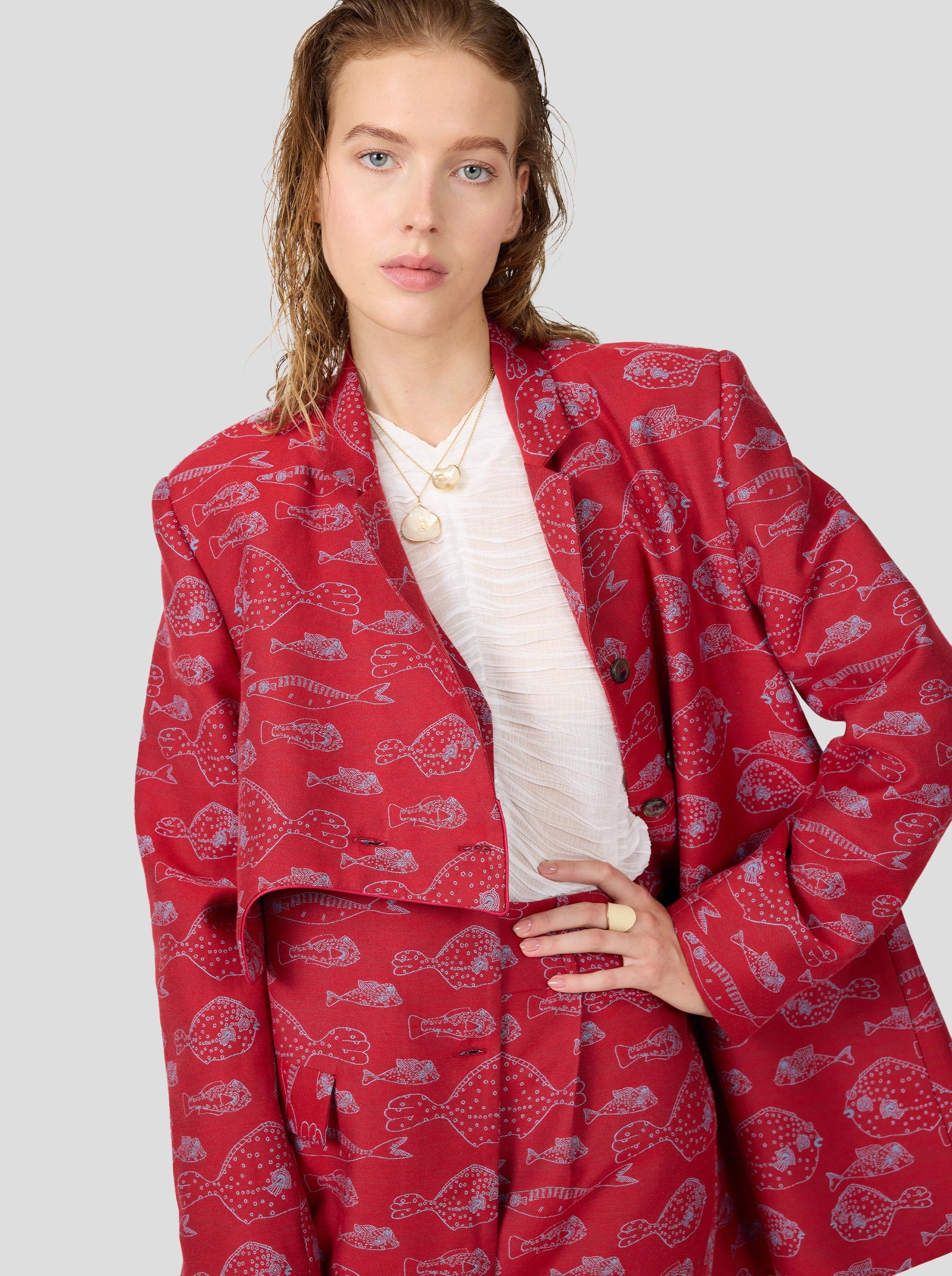 Angus Blazer in Fish Tank Weave