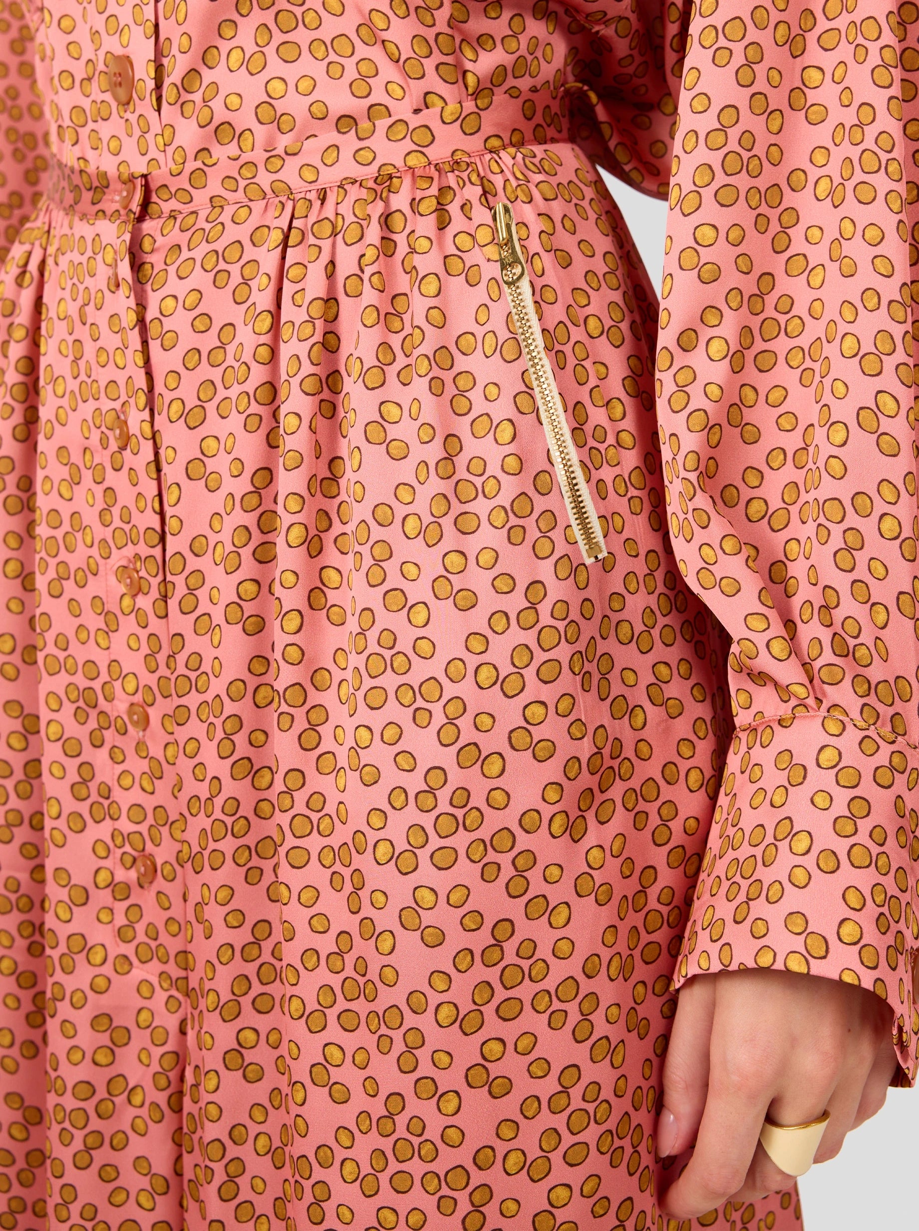 Doll Pants in Canyon Clay Messy Dots Print