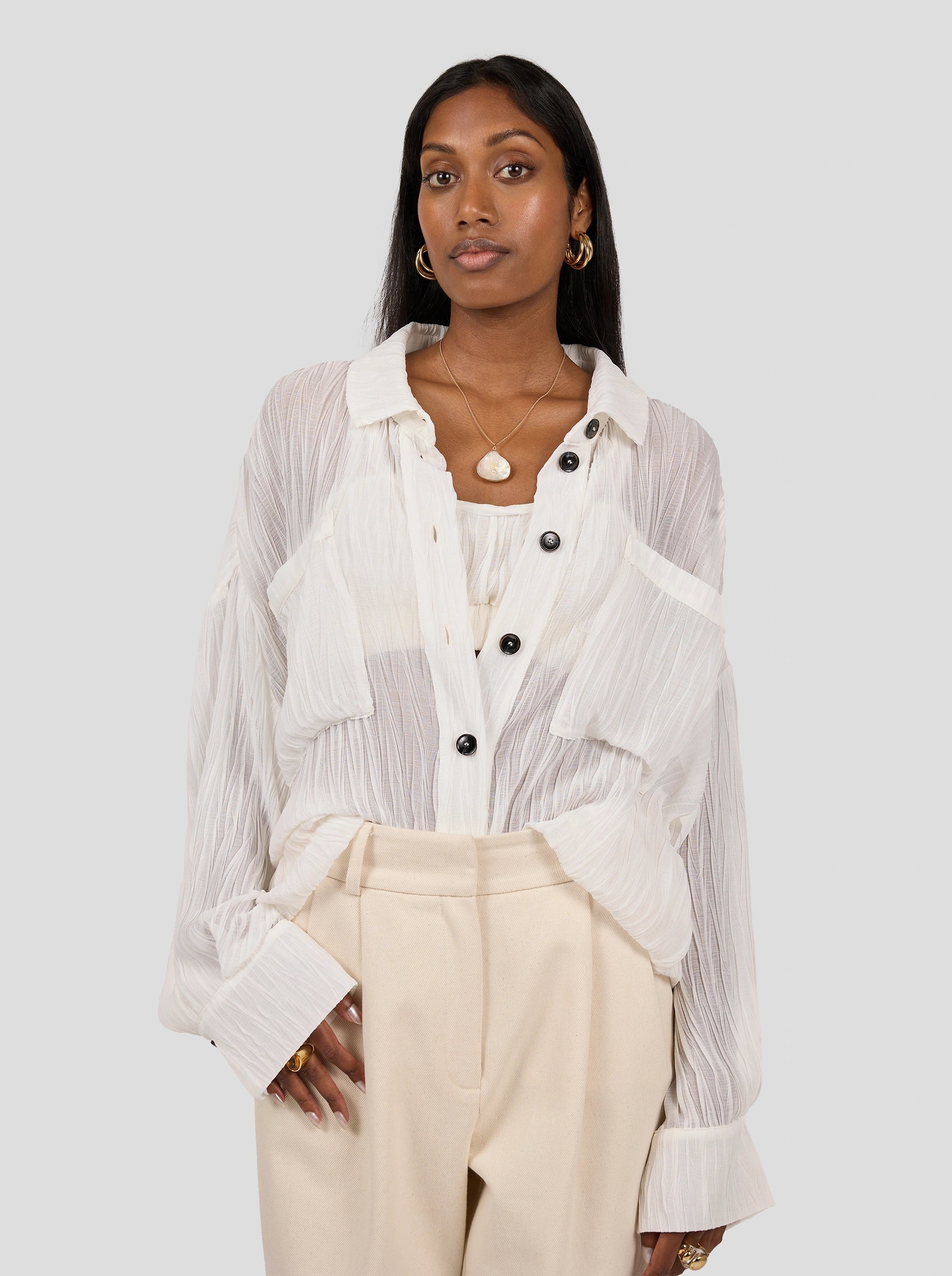 CHEMISE ASTREE EN GAZE PAPIER CRÉPON