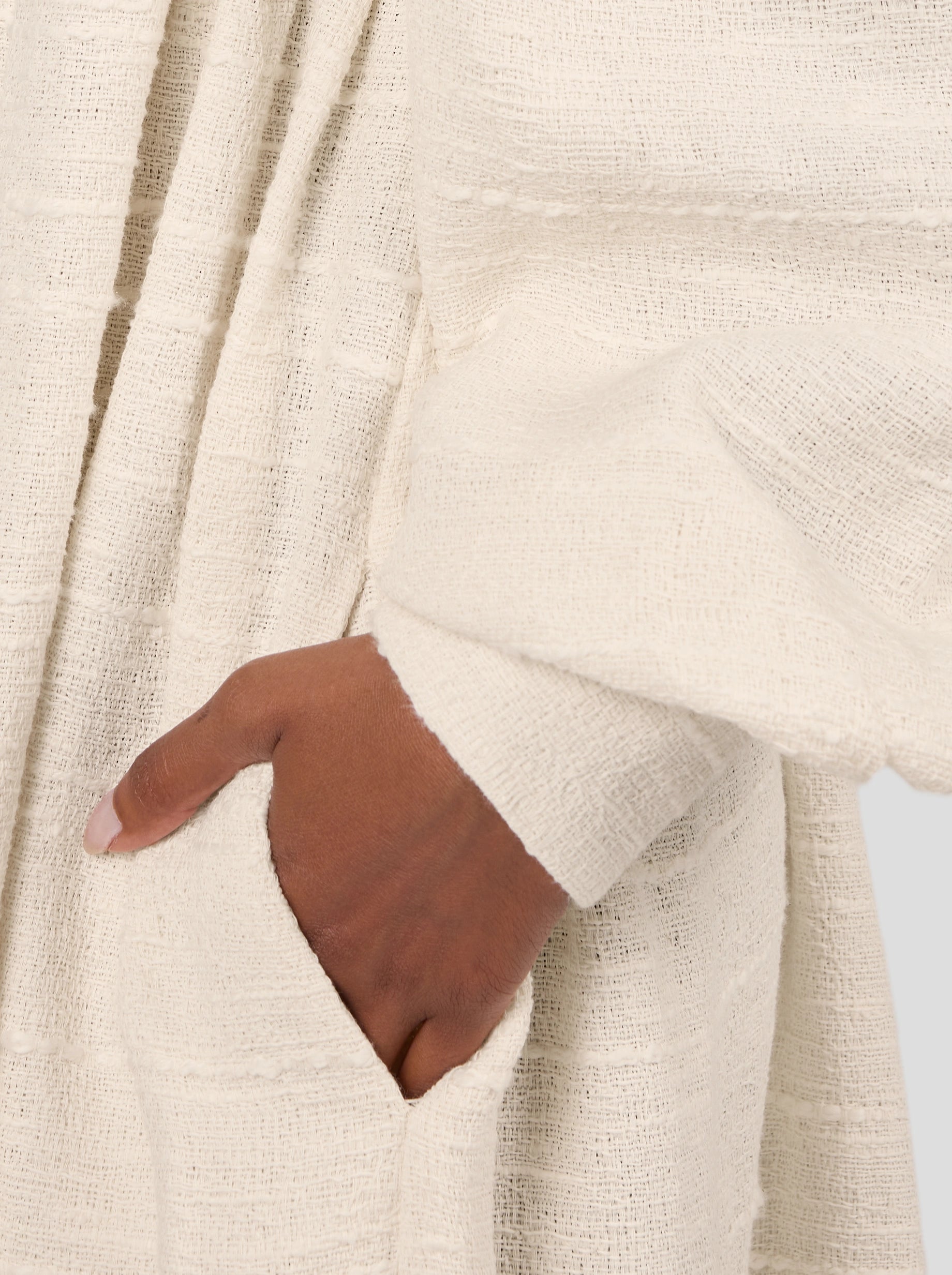 Austin Dress In Ivory Jute Canvas