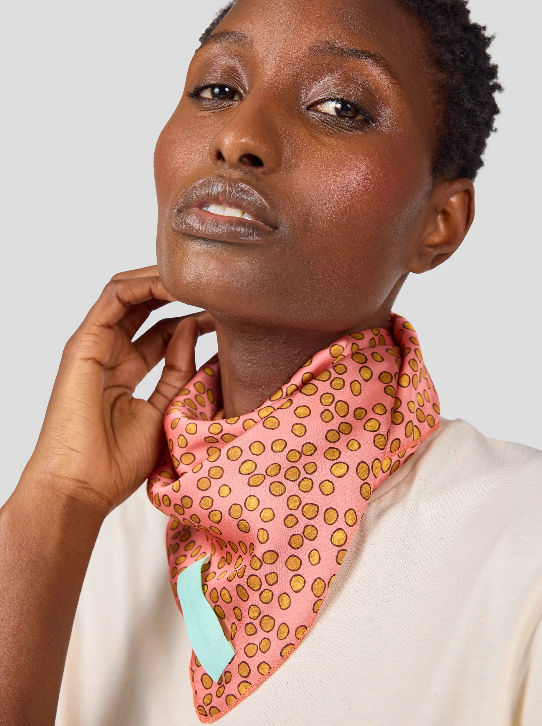 Bandana in Canyon Clay Messy Dots Print