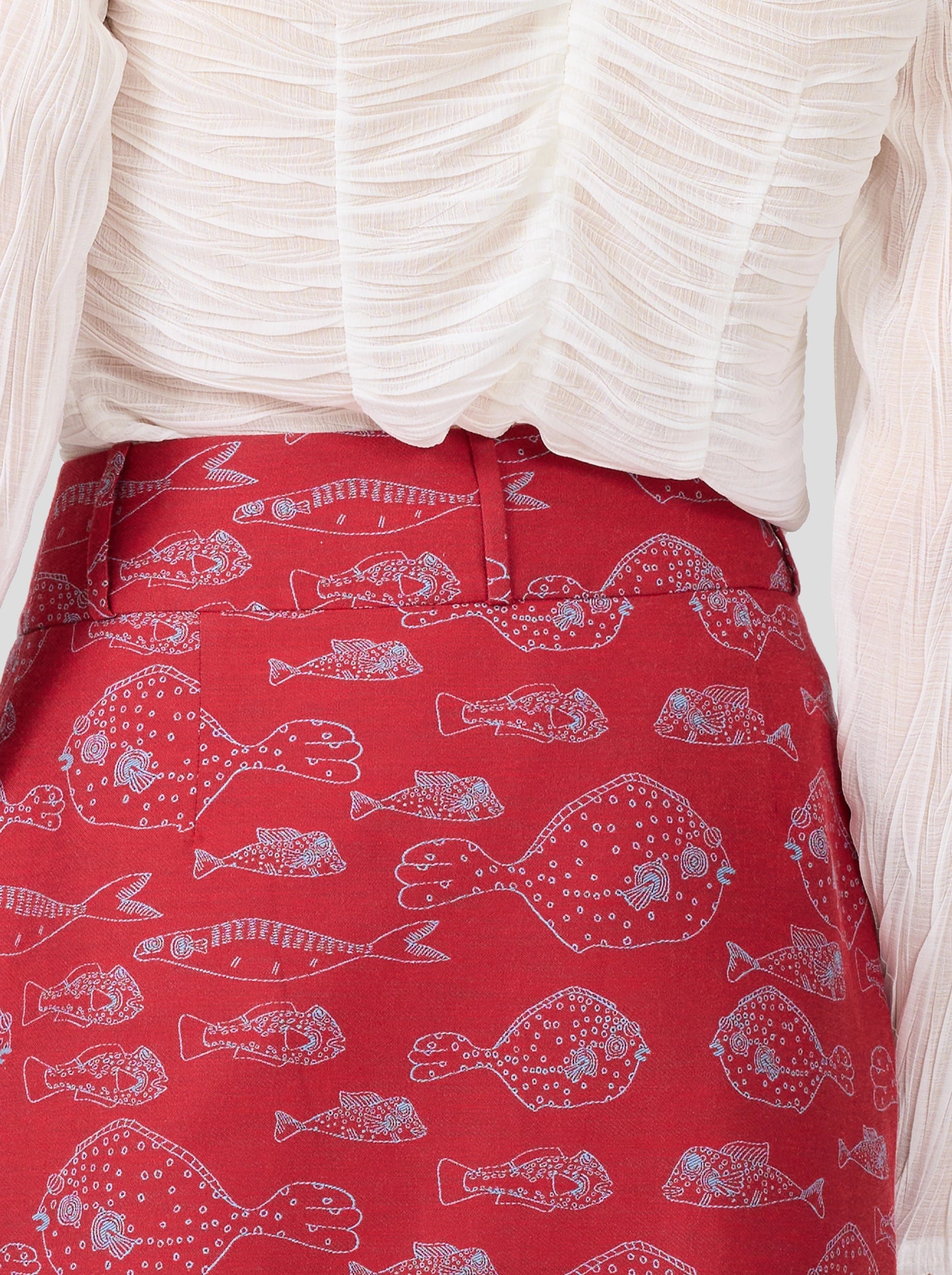 JUPE BILL EN IMPRIMPE TISSE FISH TANK