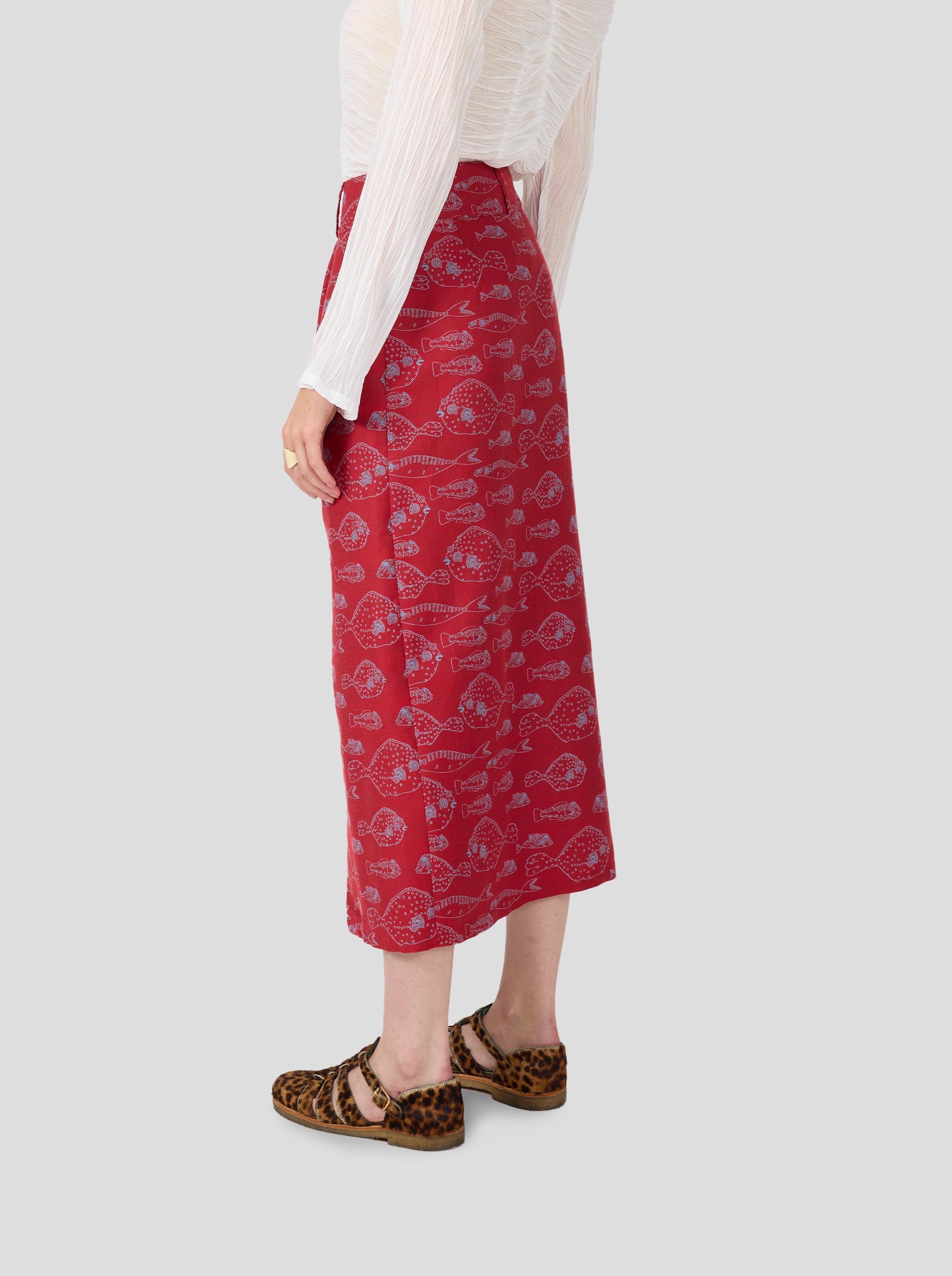 JUPE BILL EN IMPRIMPE TISSE FISH TANK