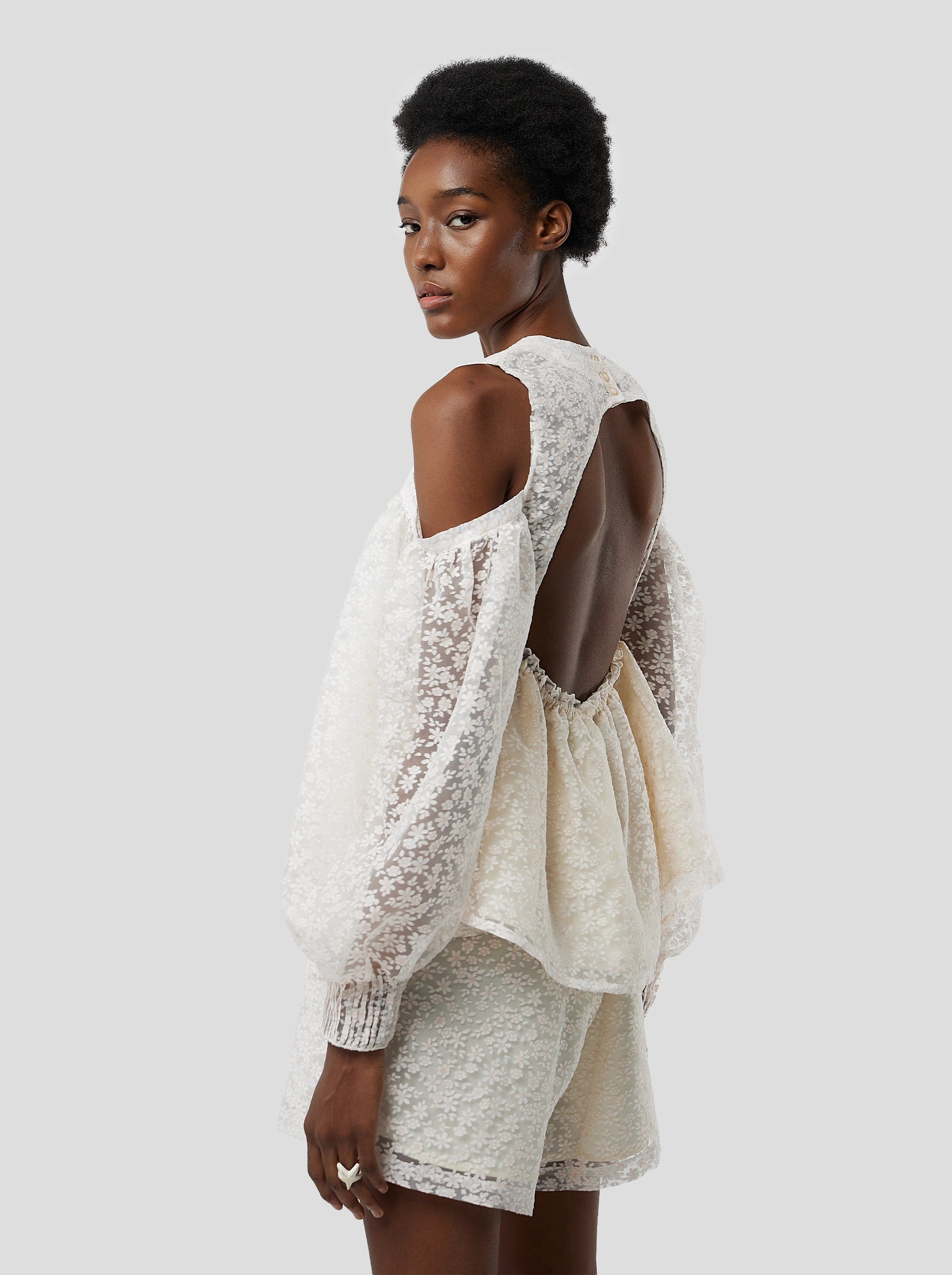 Blanca Blouse in Angel Veil